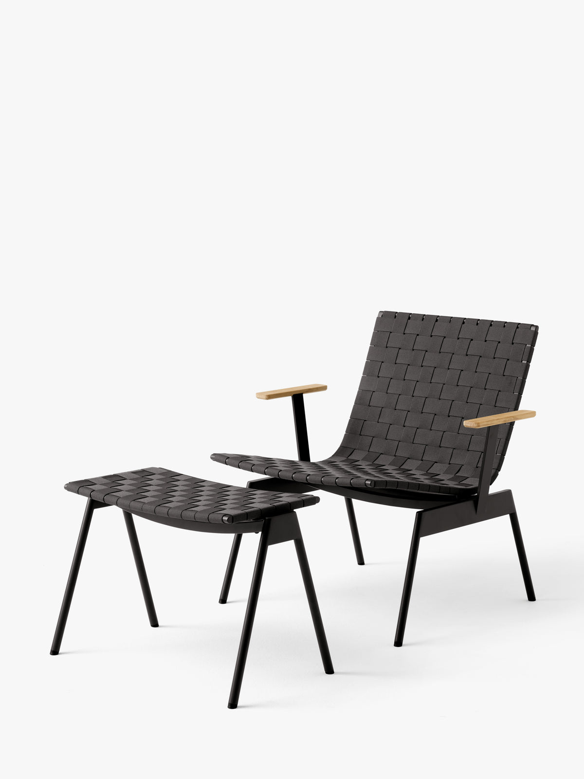 Outdoor armchair with armrests VILLE AV45 black