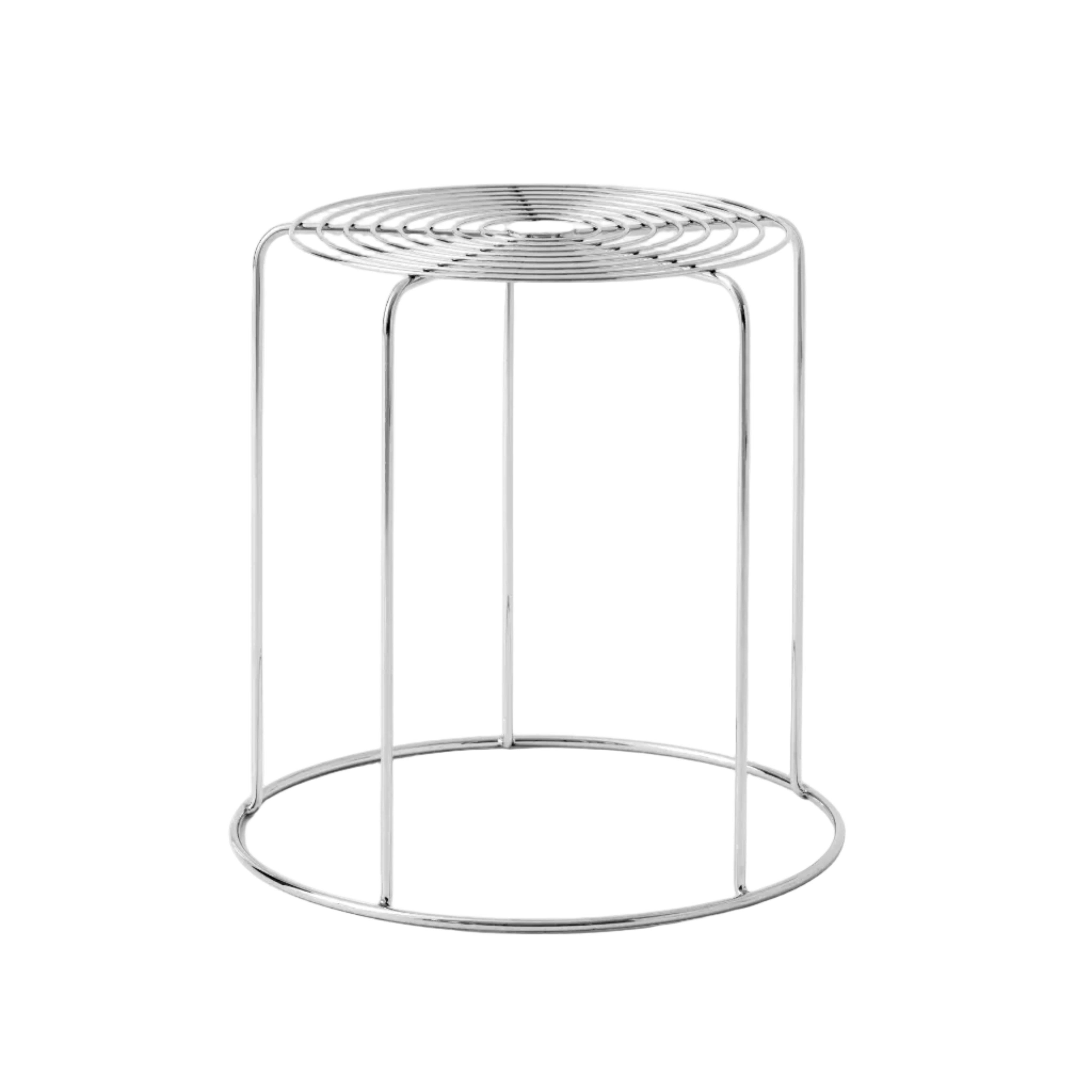 WIRE VP11 Stool polished steel