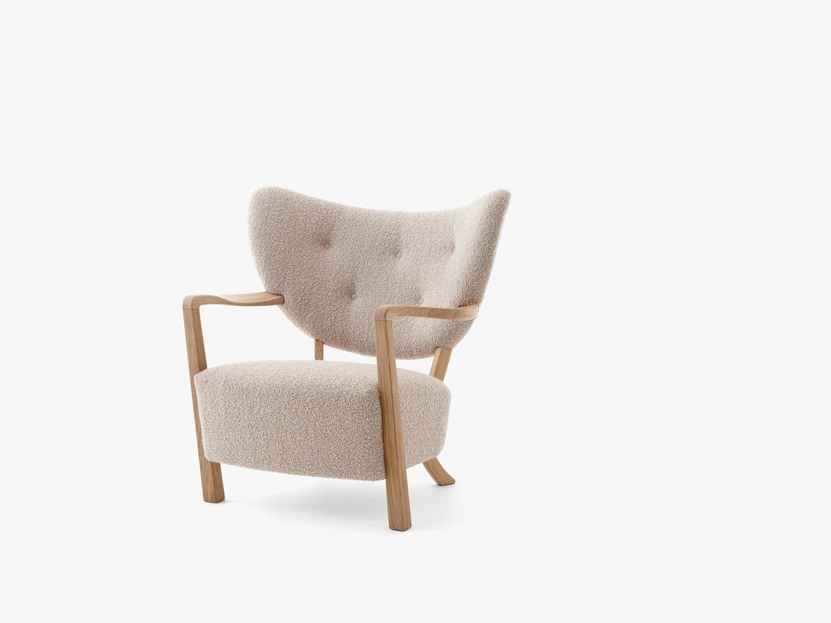 Upholstered WULFF ATD2 Armchair with Oak Base