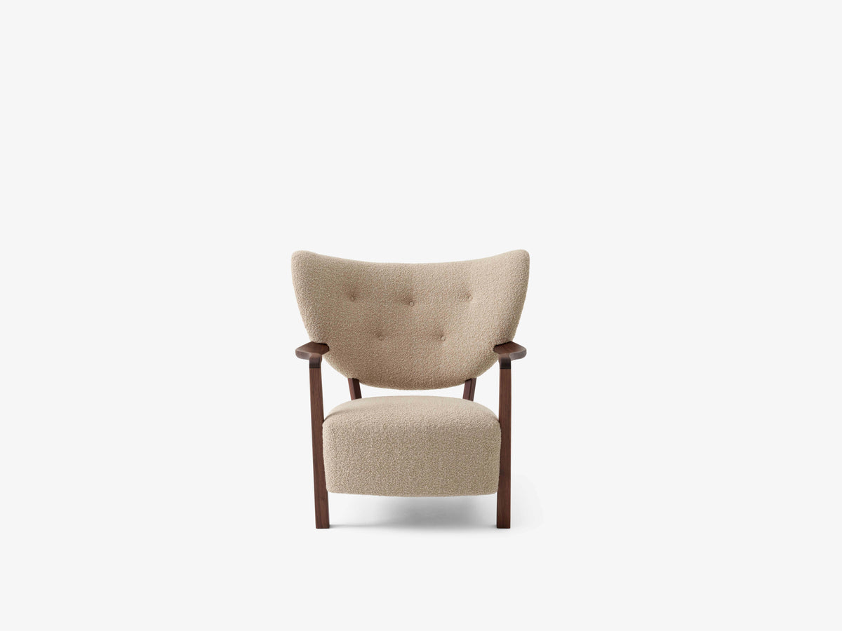 Upholstered WULFF ATD2 Armchair with Walnut Base