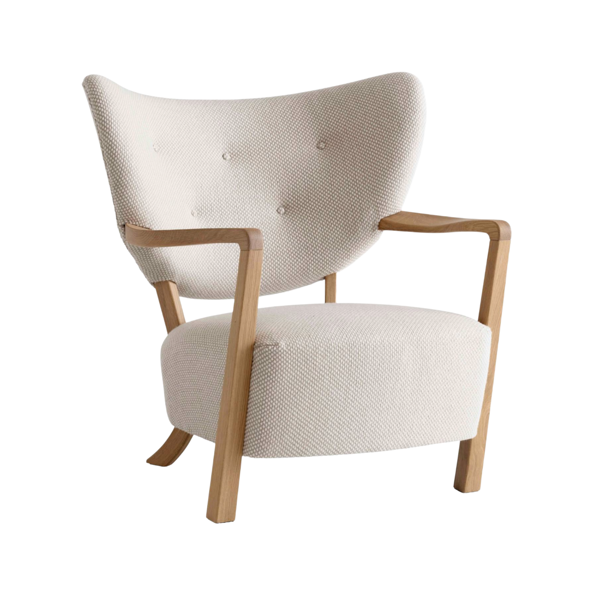 Upholstered WULFF ATD2 Armchair with Oak Base