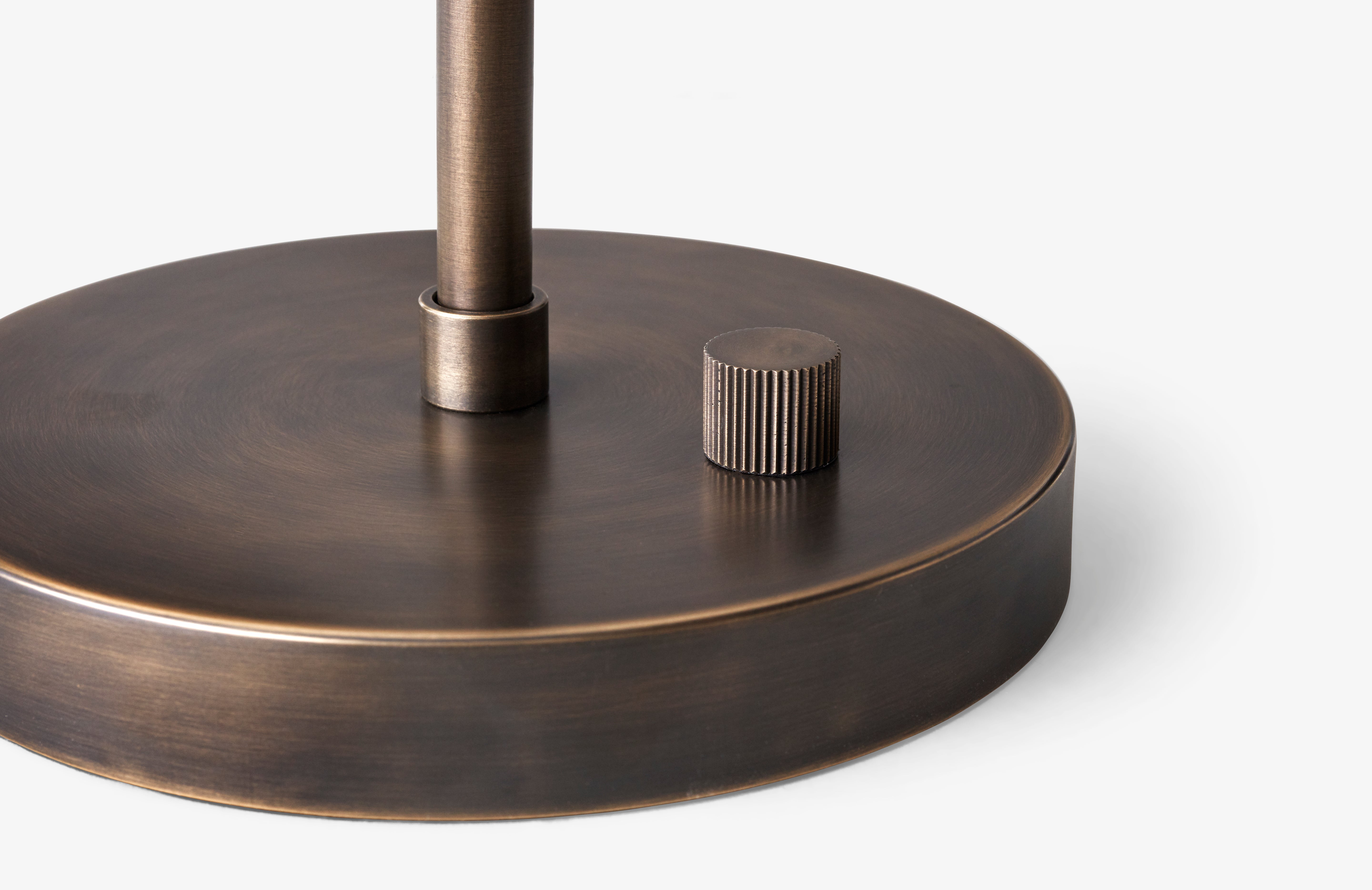 COPENHAGEN SC13 Table Lamp with Opal Shade and Brushed Brass Base