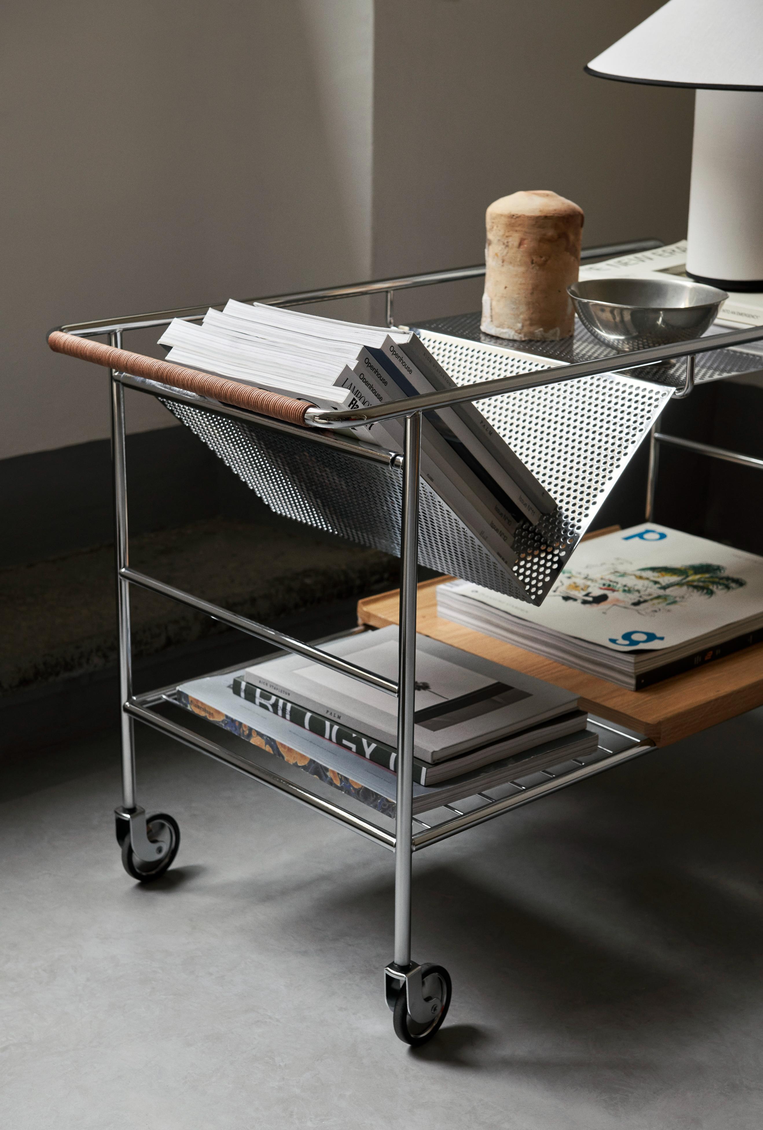 ALIMA NDS1 Cart in Matte Black with Lacquered Walnut Wood