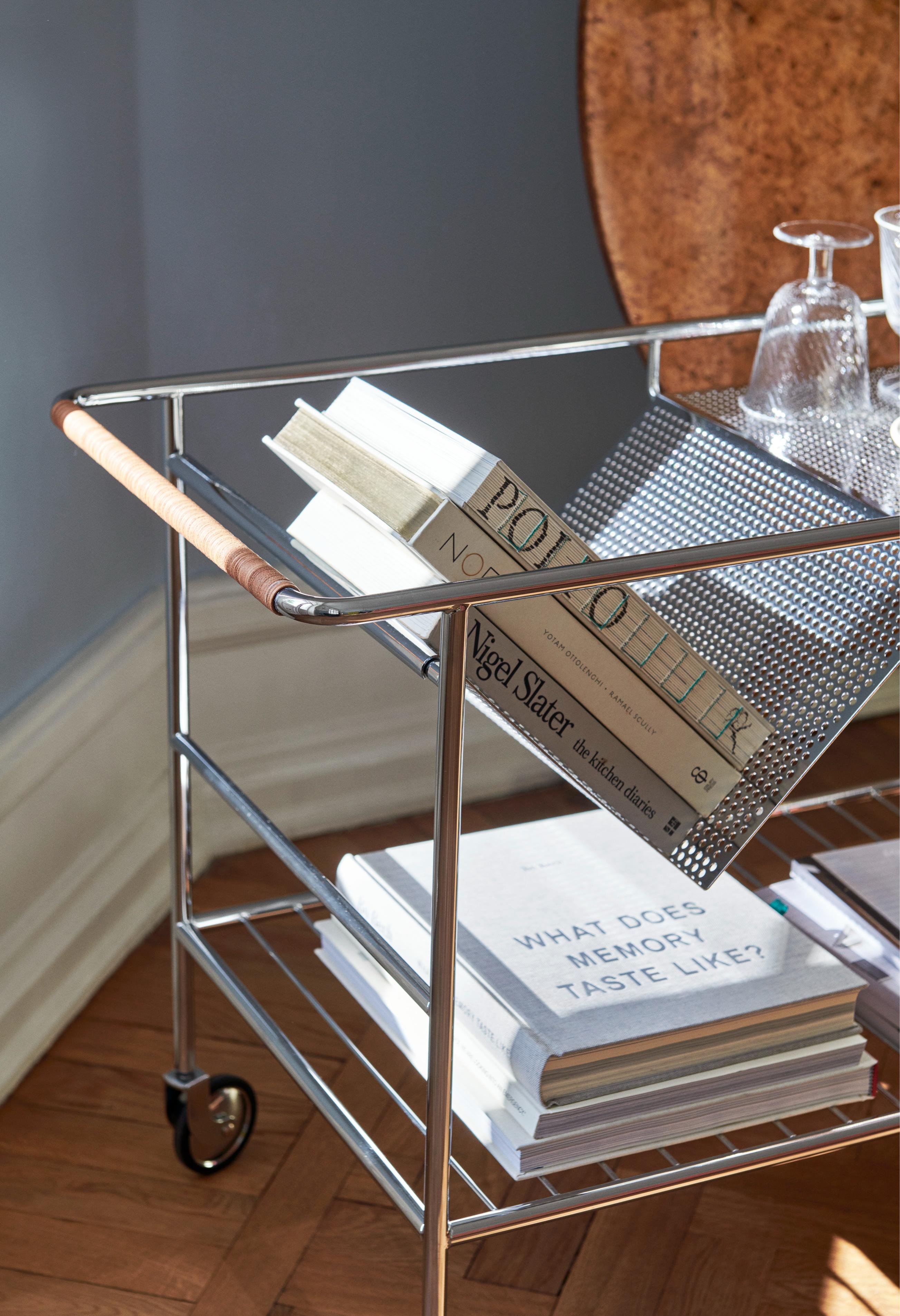 ALIMA NDS1 Cart in Matte Black with Lacquered Walnut Wood
