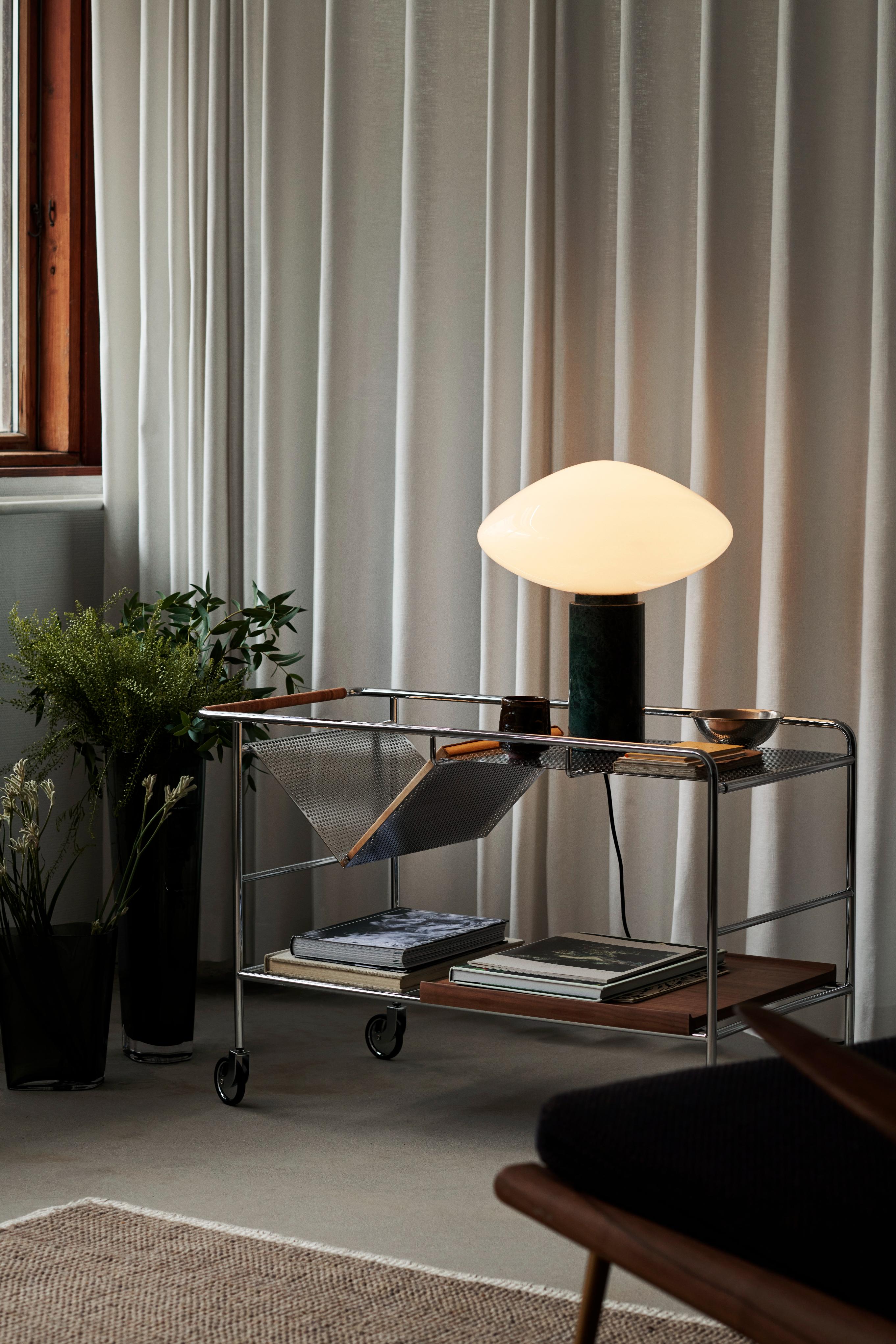 ALIMA NDS1 Cart in Matte Black with Lacquered Walnut Wood