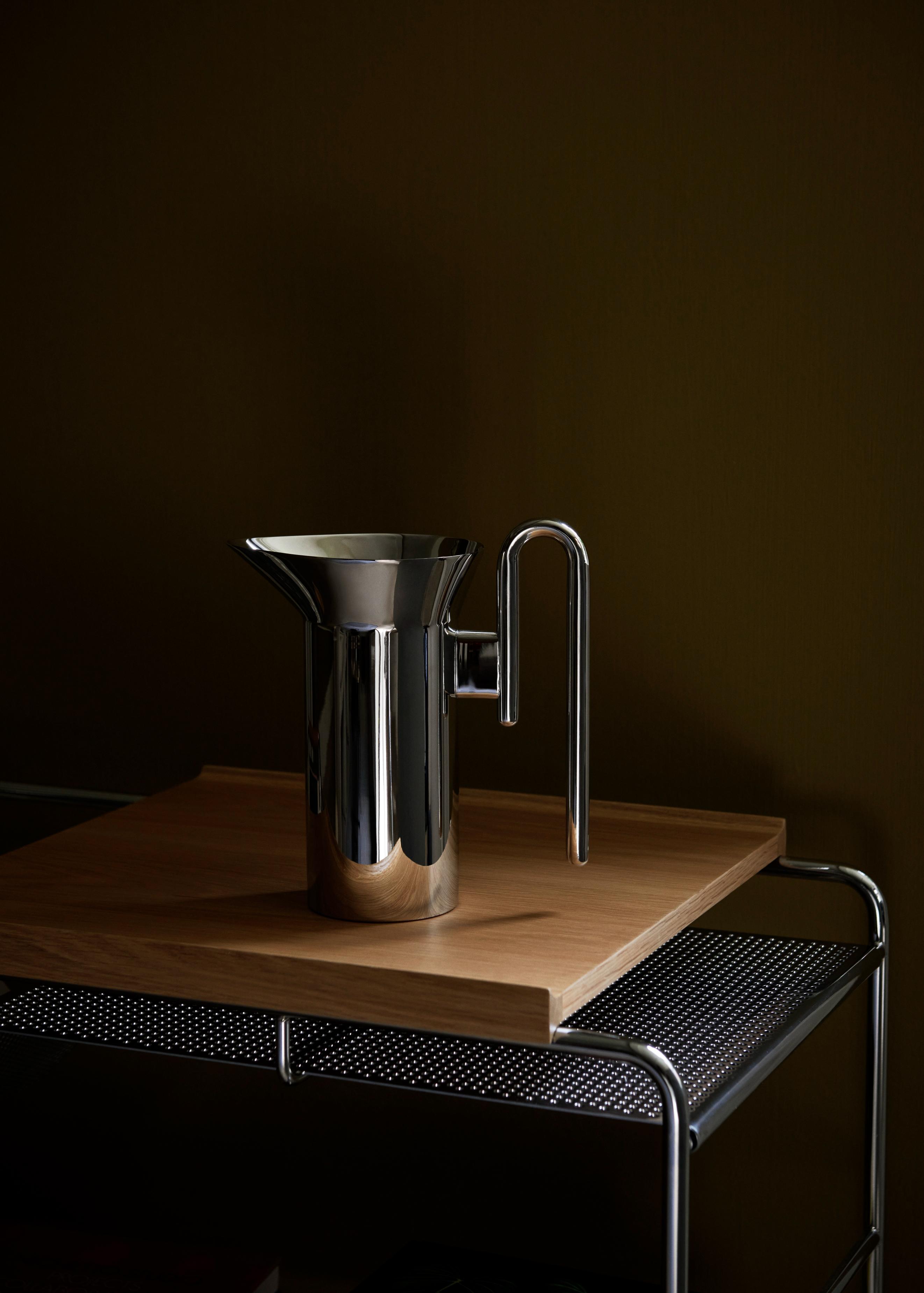 ALIMA NDS1 Cart in Matte Black with Lacquered Walnut Wood