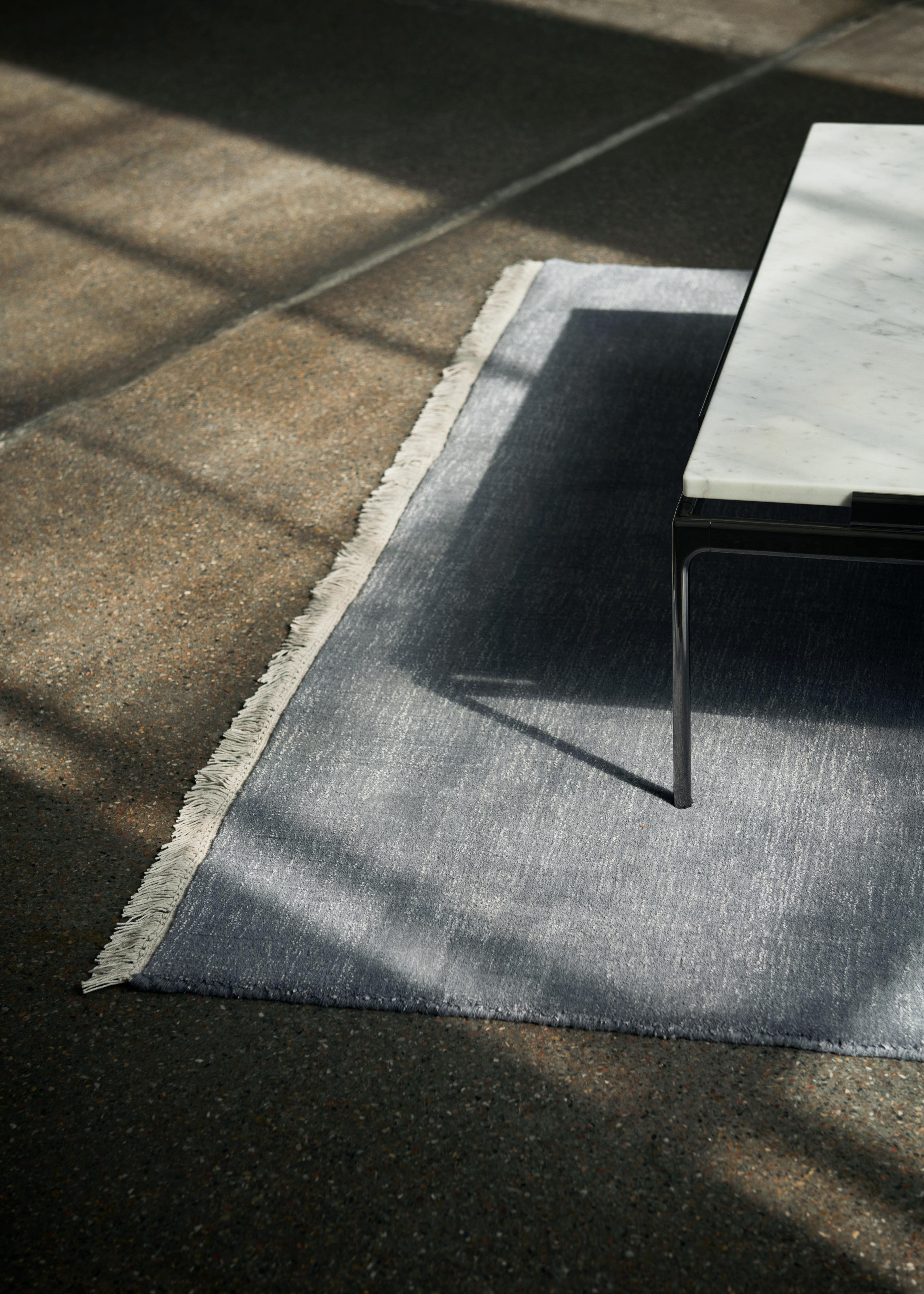 Square Coffee Table SETT LN13 with Smoky Glass Top and Chrome Base