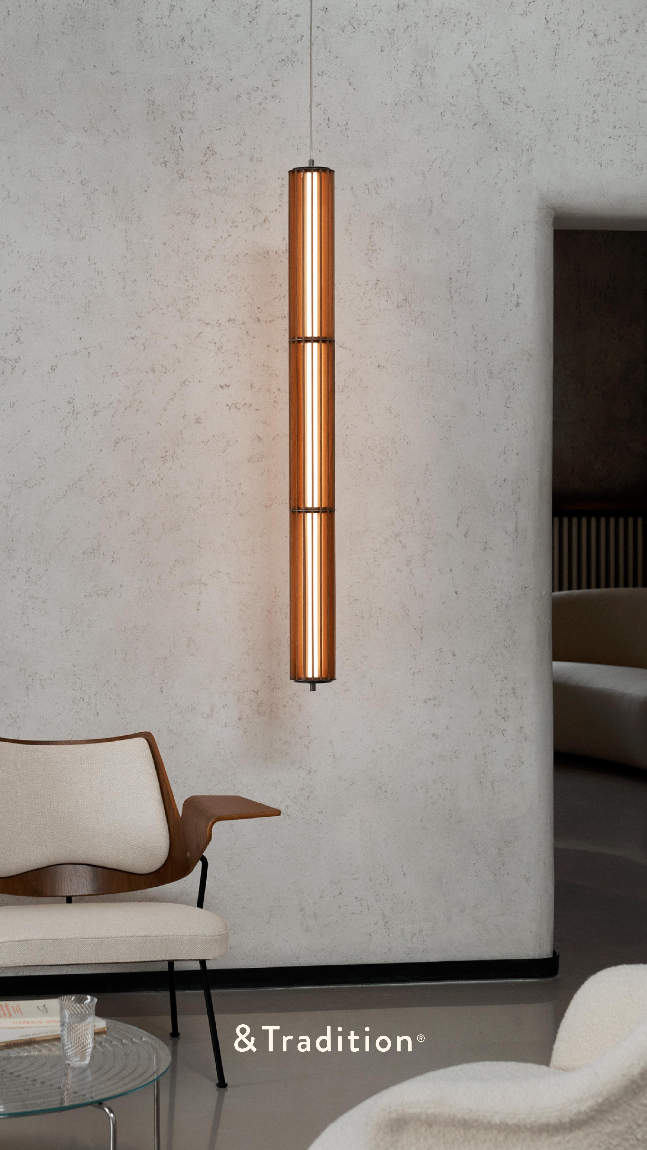 NUMBRA TY1 pendant lamp in aluminum with oak wood