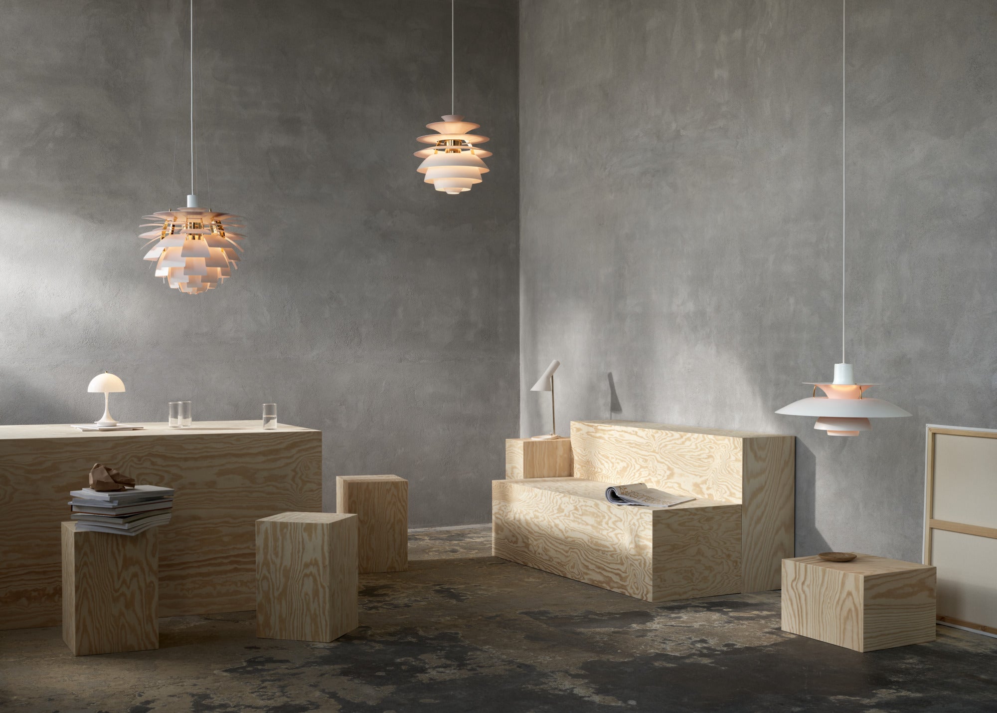 PH SNOWBALL pendant lamp cream with chrome finish