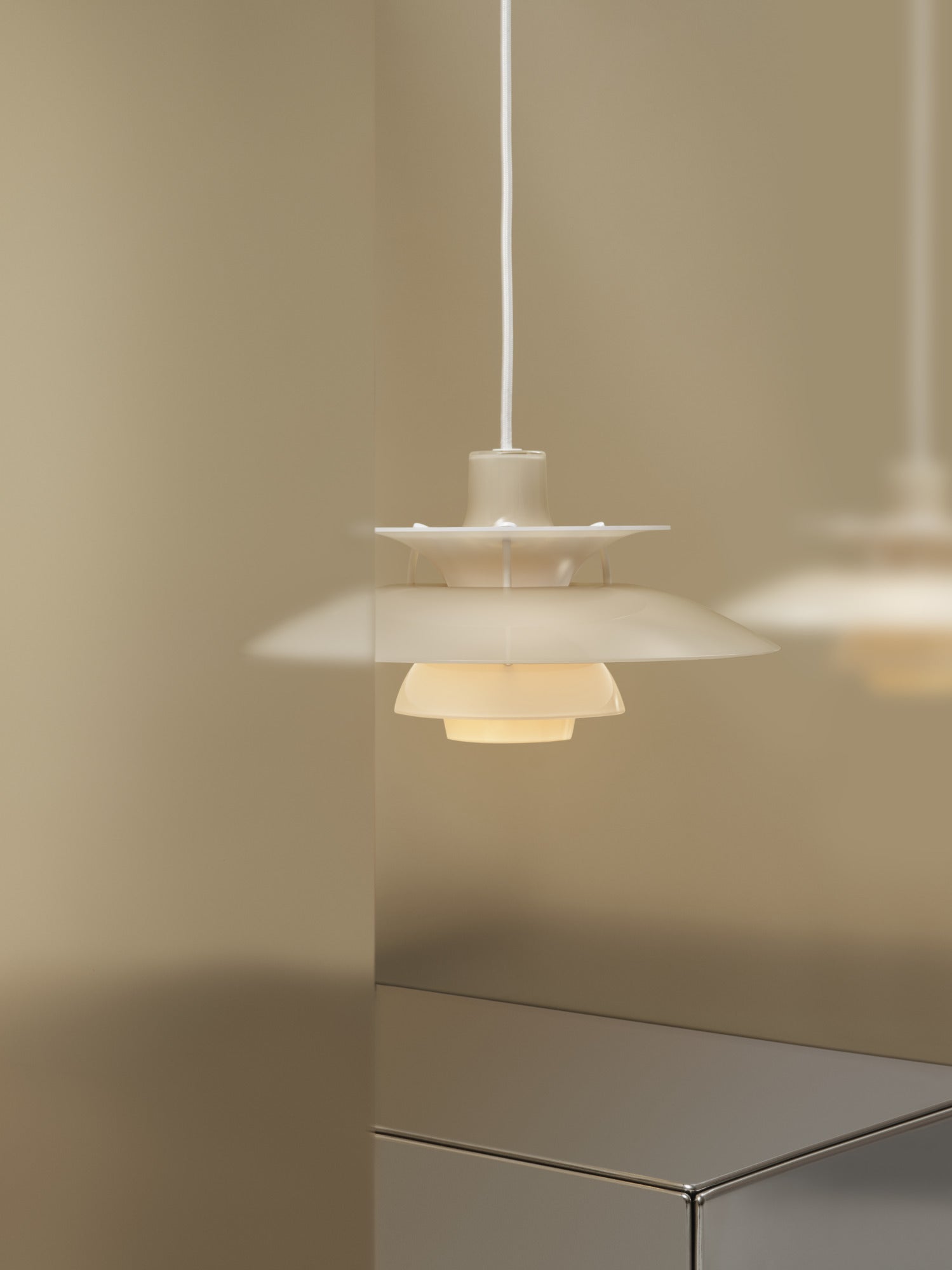 Hanging lamp PH 5 OPAL beige