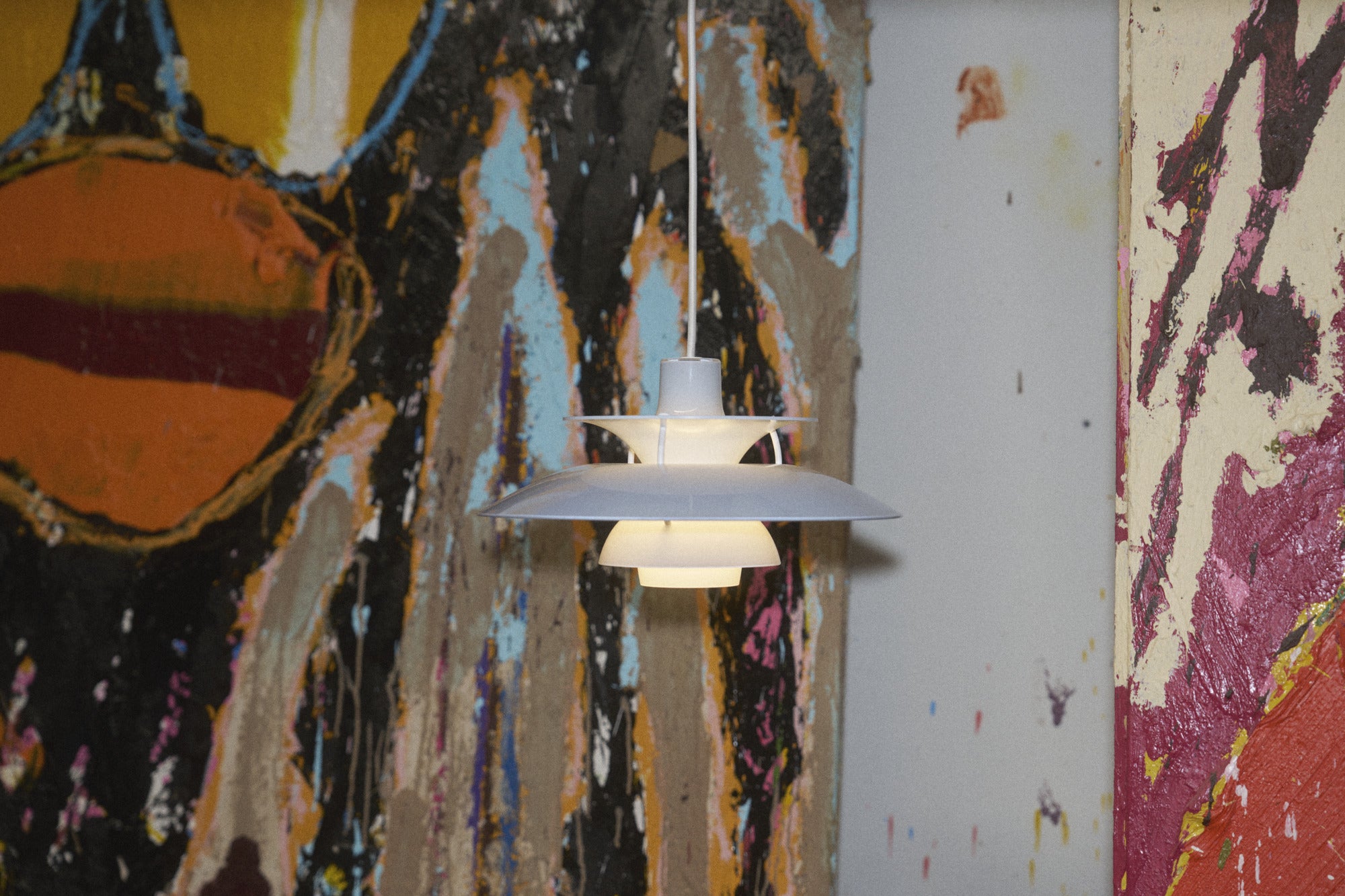 Hanging lamp PH 5 OPAL blue