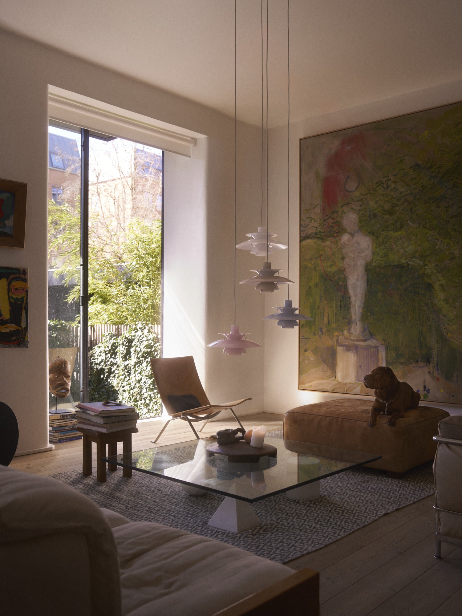Hanging lamp PH 5 OPAL blue