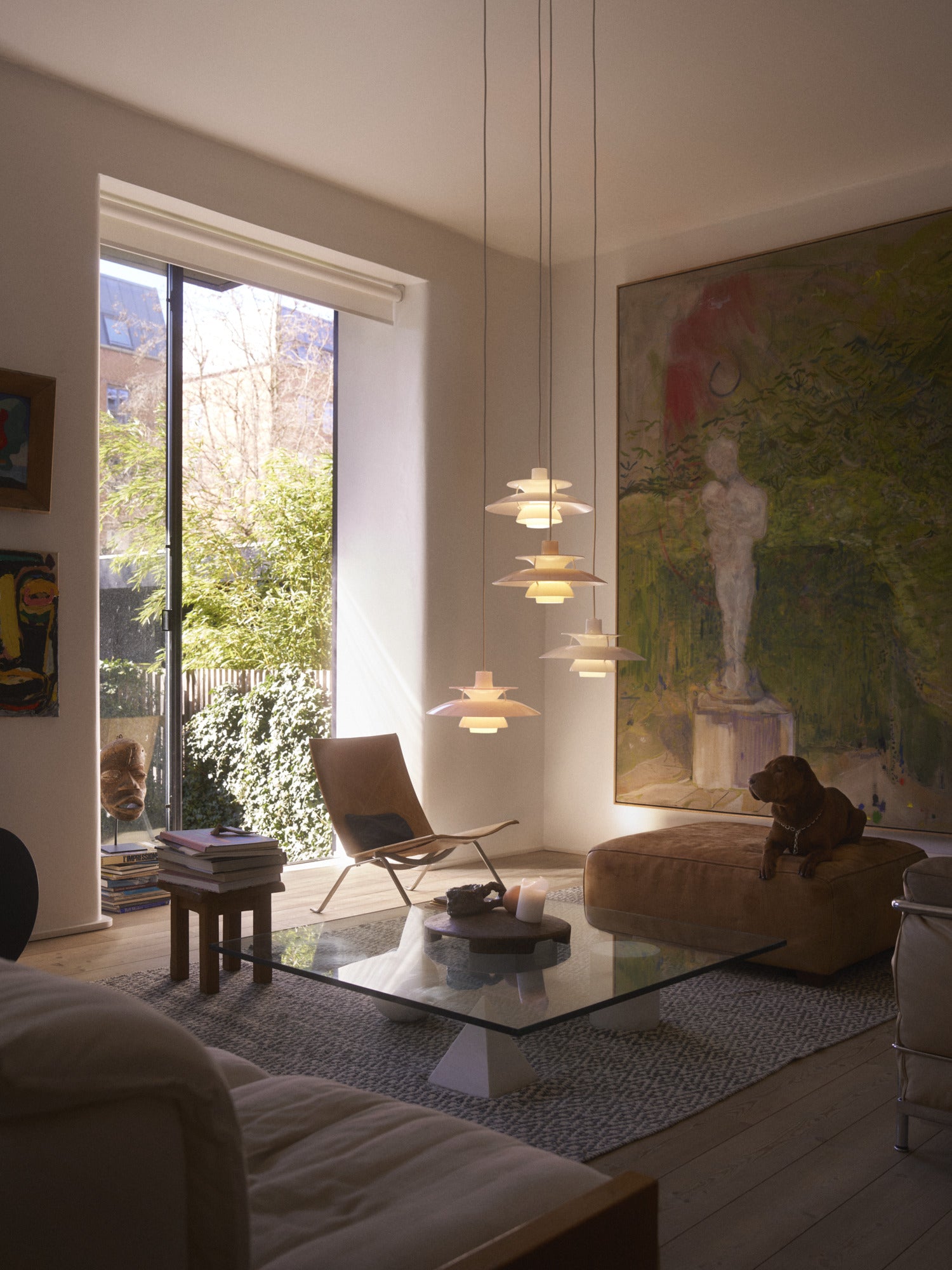 Hanging lamp PH 5 OPAL beige