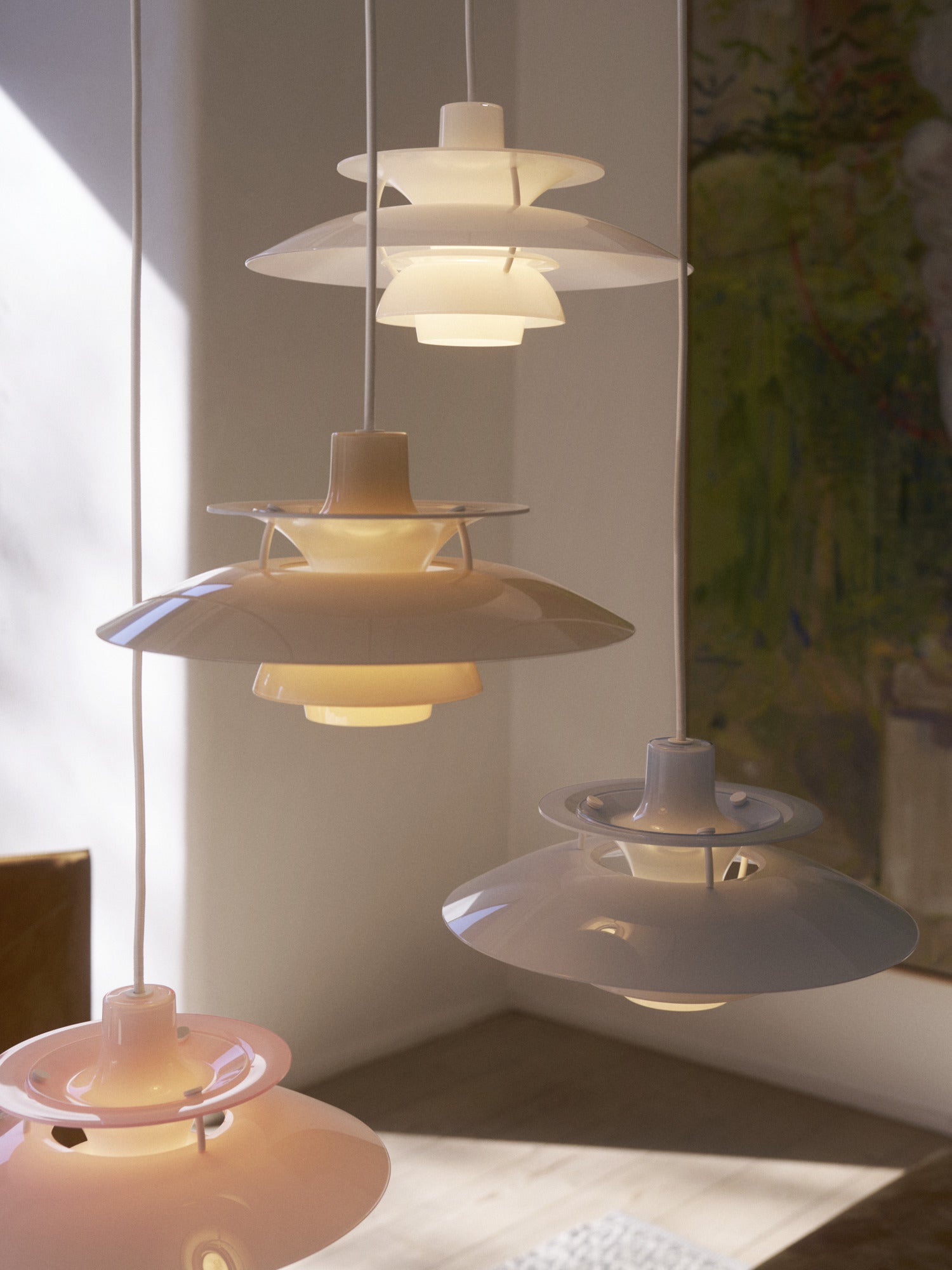 Hanging lamp PH 5 OPAL blue