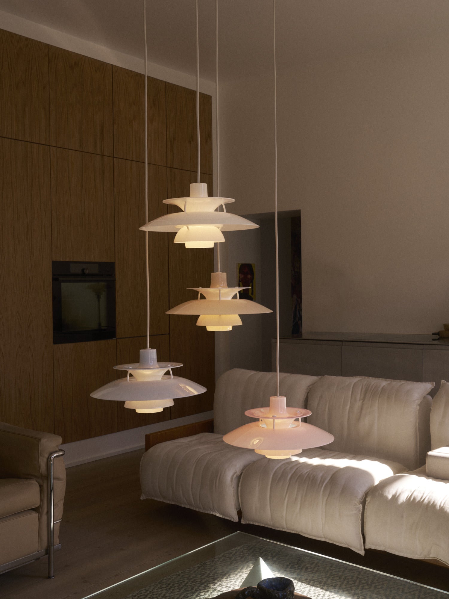 Hanging lamp PH 5 OPAL beige