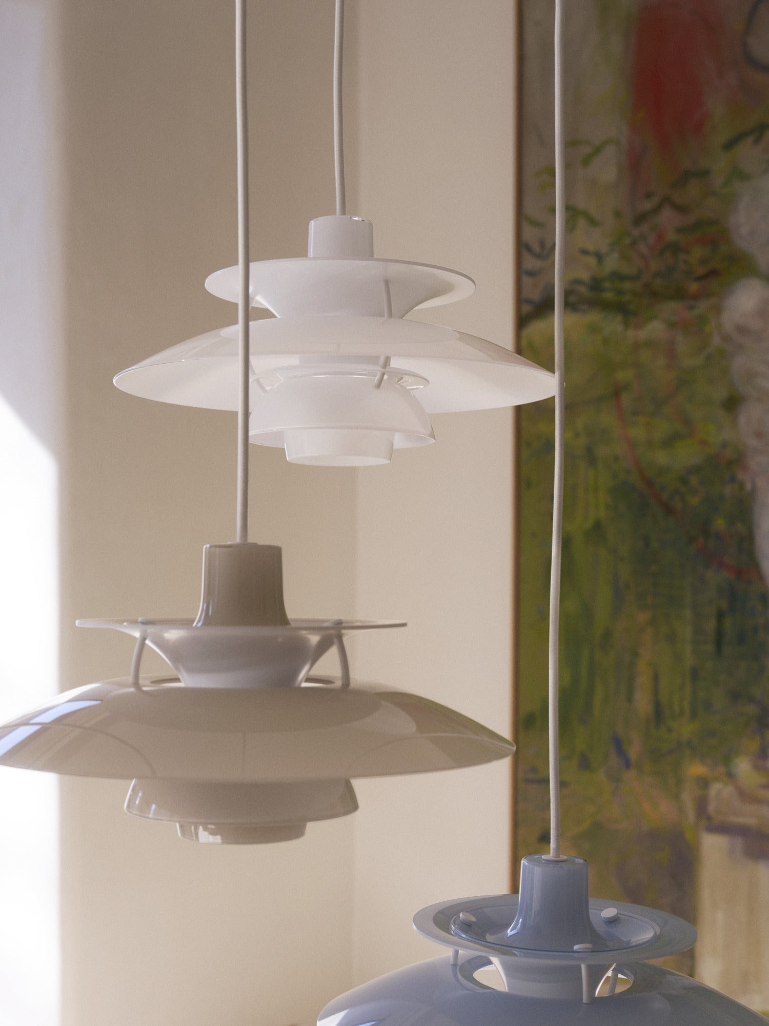 Hanging lamp PH 5 OPAL beige
