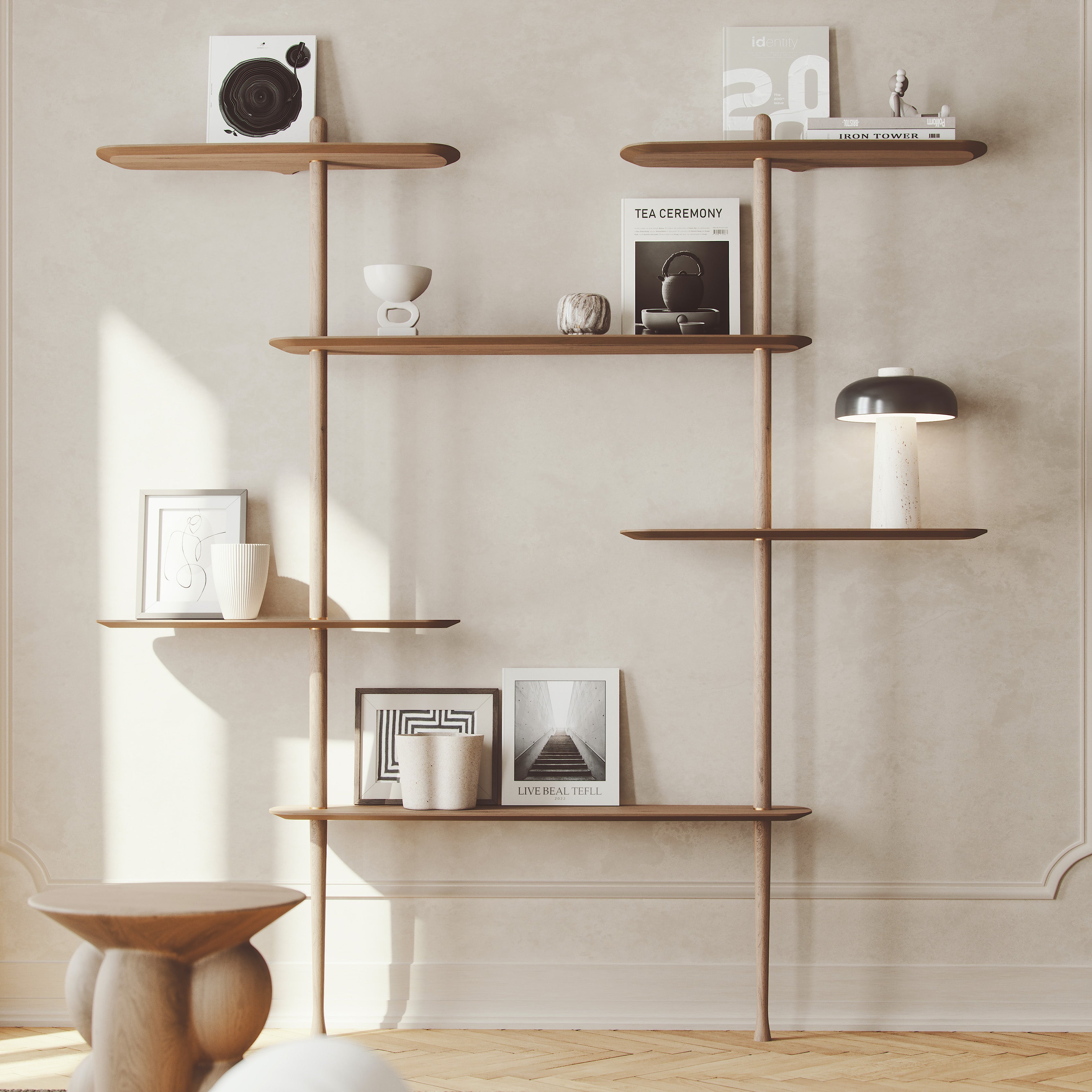 AXIS 2 Wall Shelf in Walnut Veneer