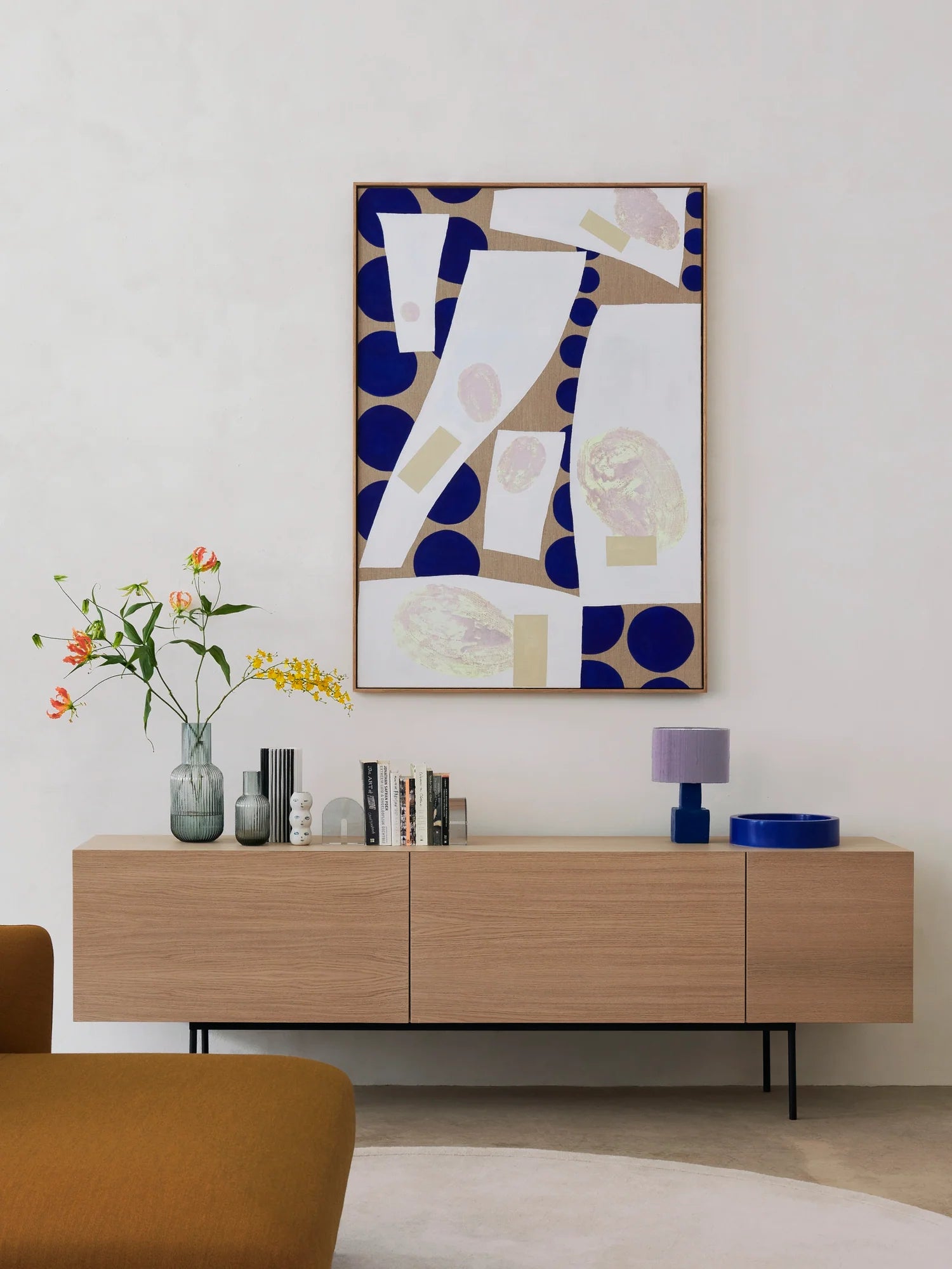 OTIS Vase, ribbed glass