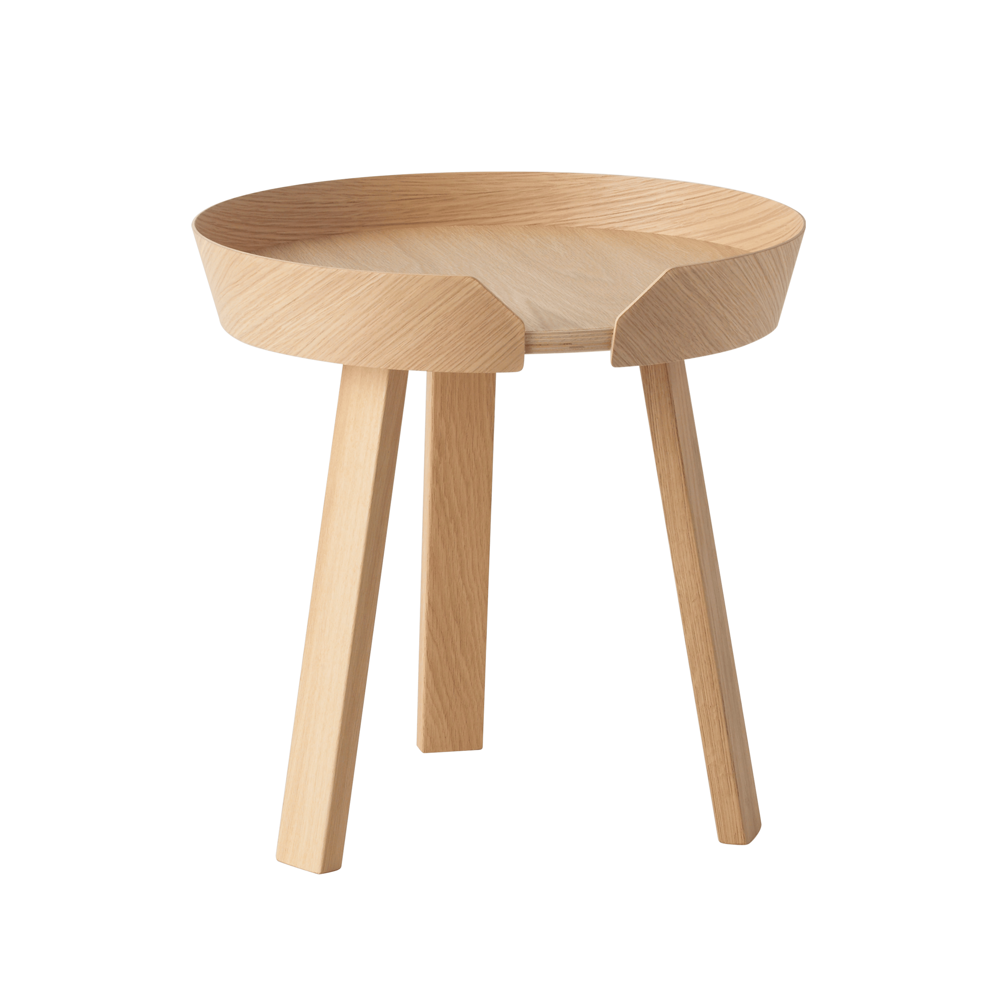 ROUND side table oak wood