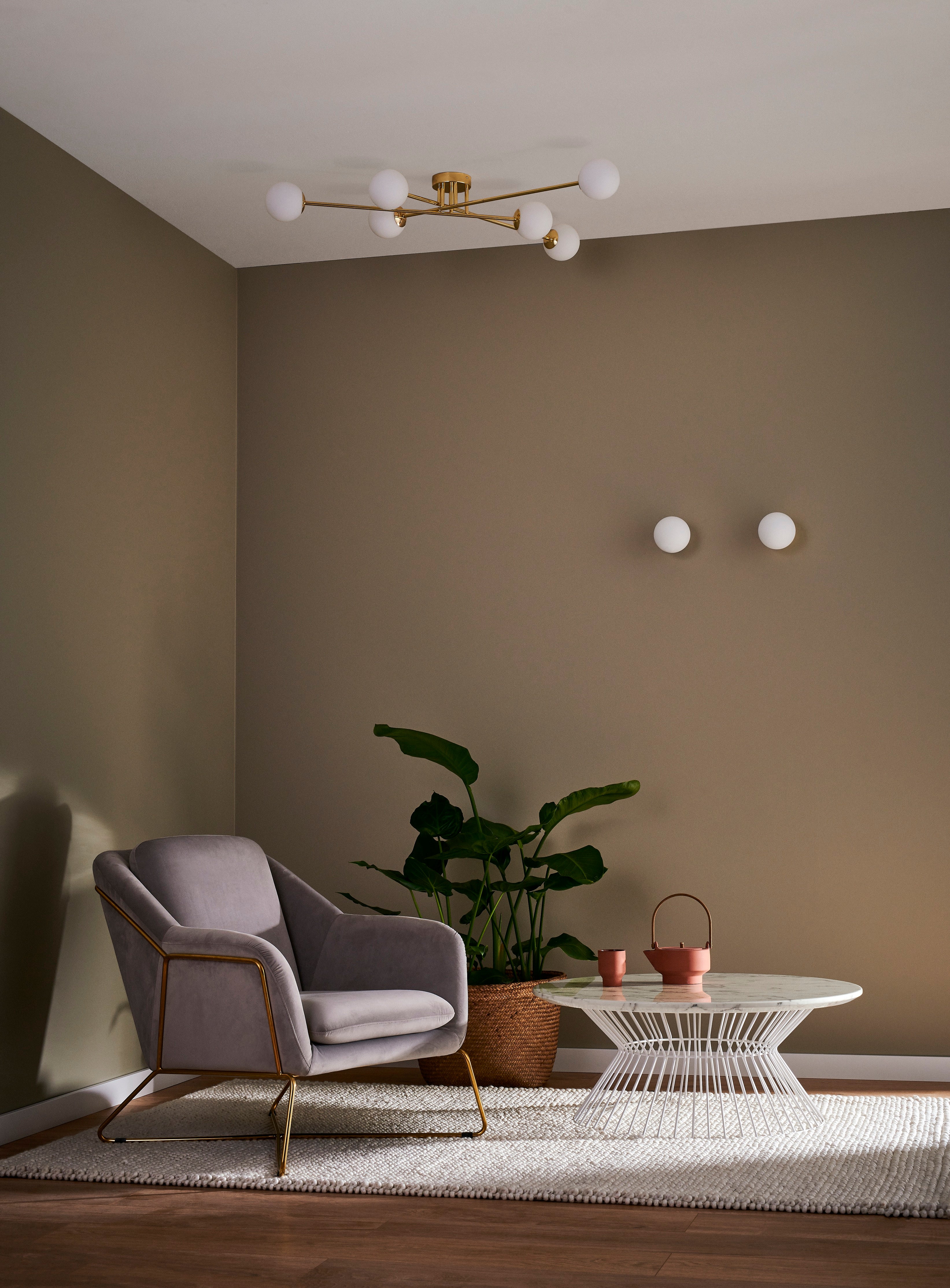 ASTRA 6 chrome ceiling lamp
