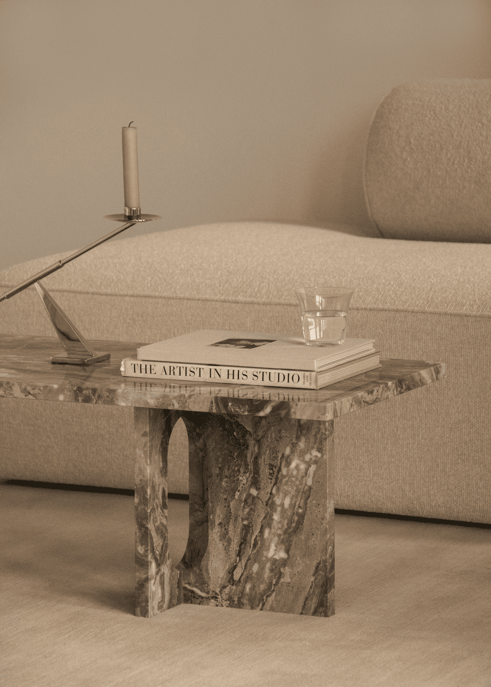 ANDROGYNE coffee table gray marble