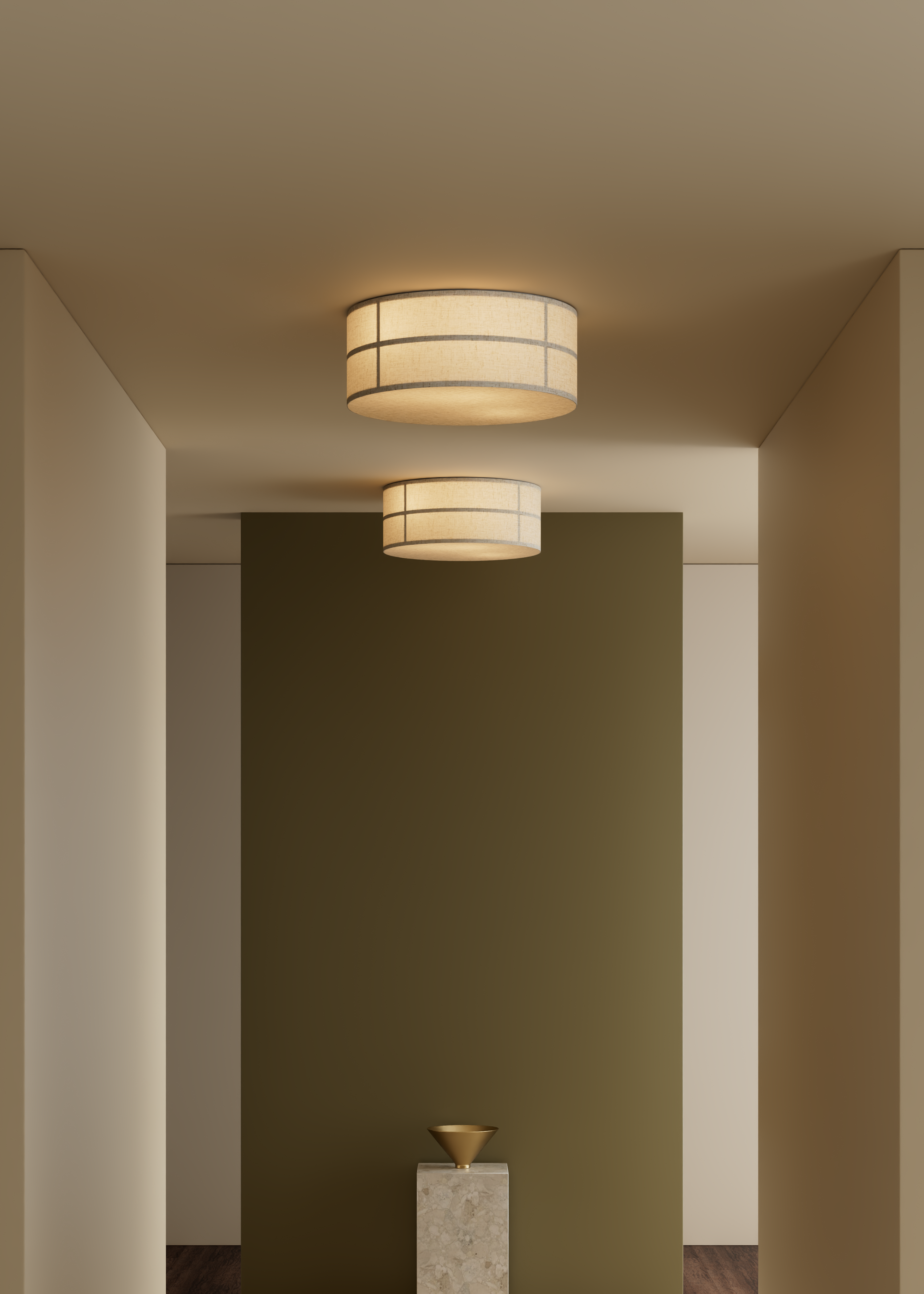 HASHIRA fabric ceiling lamp