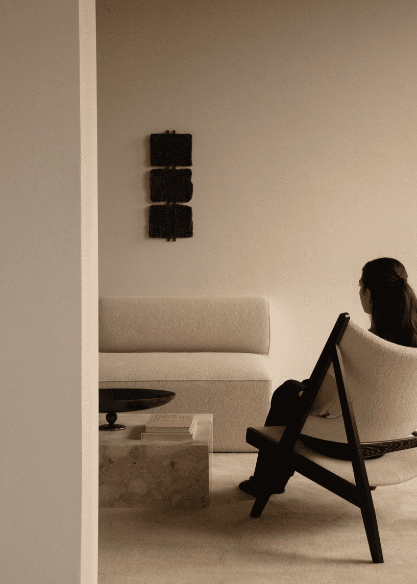 Modulsofa EAVE - rechter Eckmodul in Creme