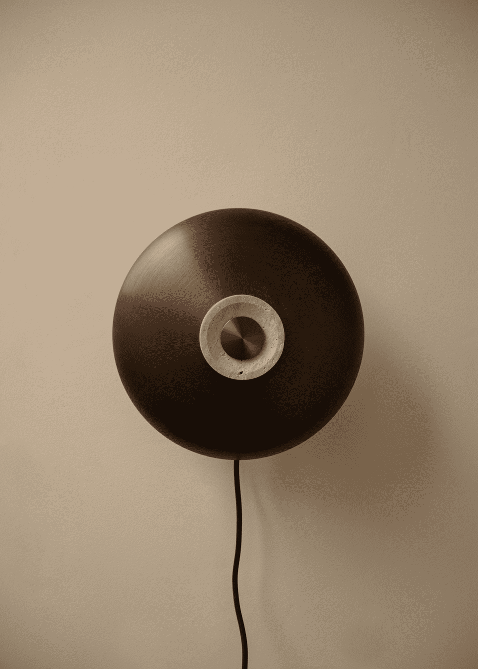Wandleuchte REVERSE braunes Aluminium