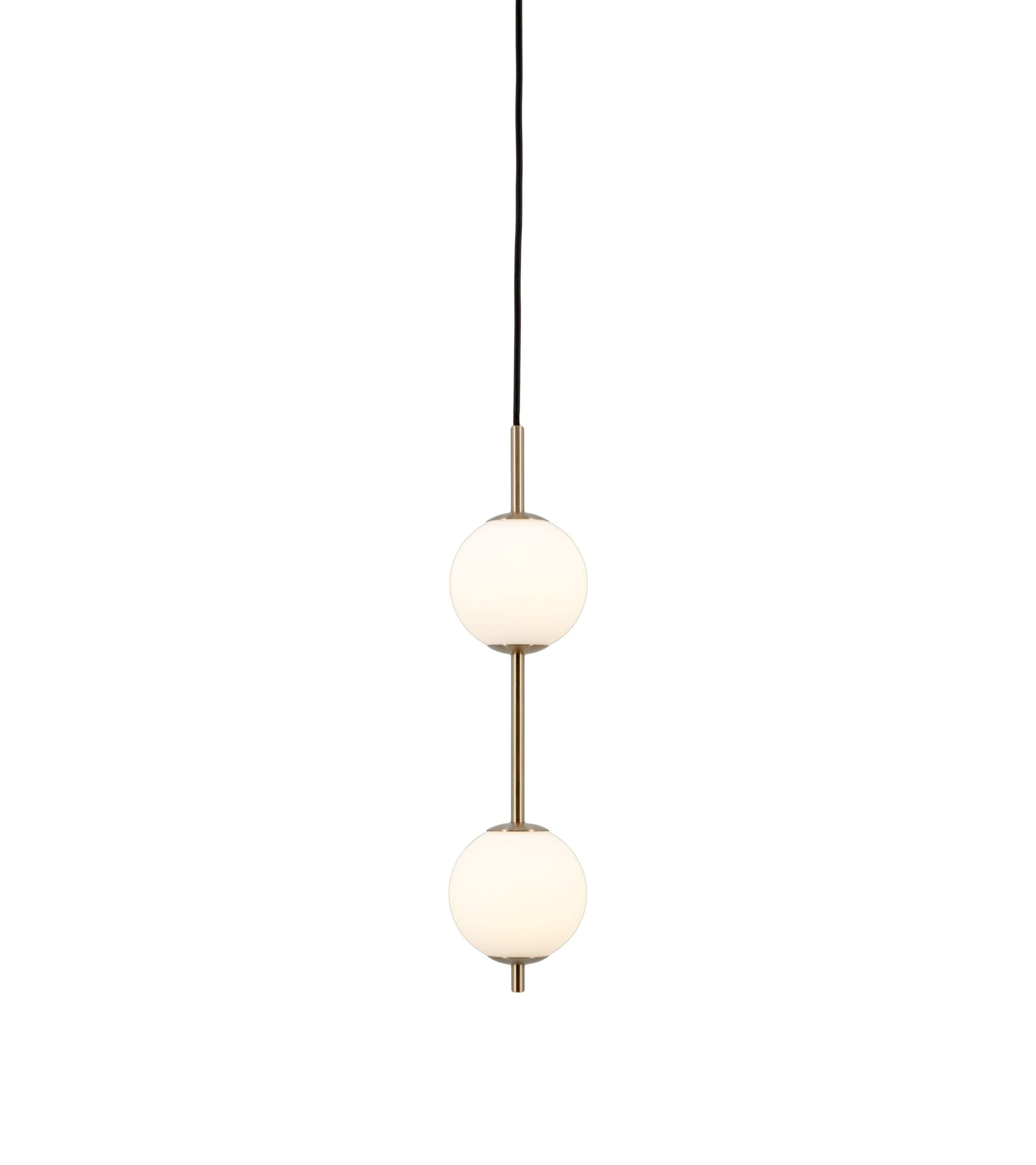 AUDREY pendant lamp white with gold insert