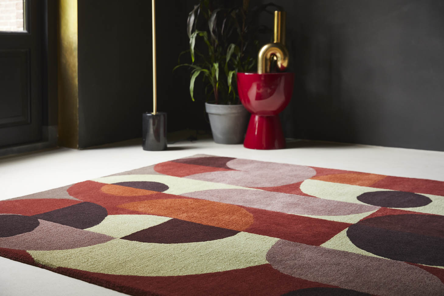 Cosmo red rug red