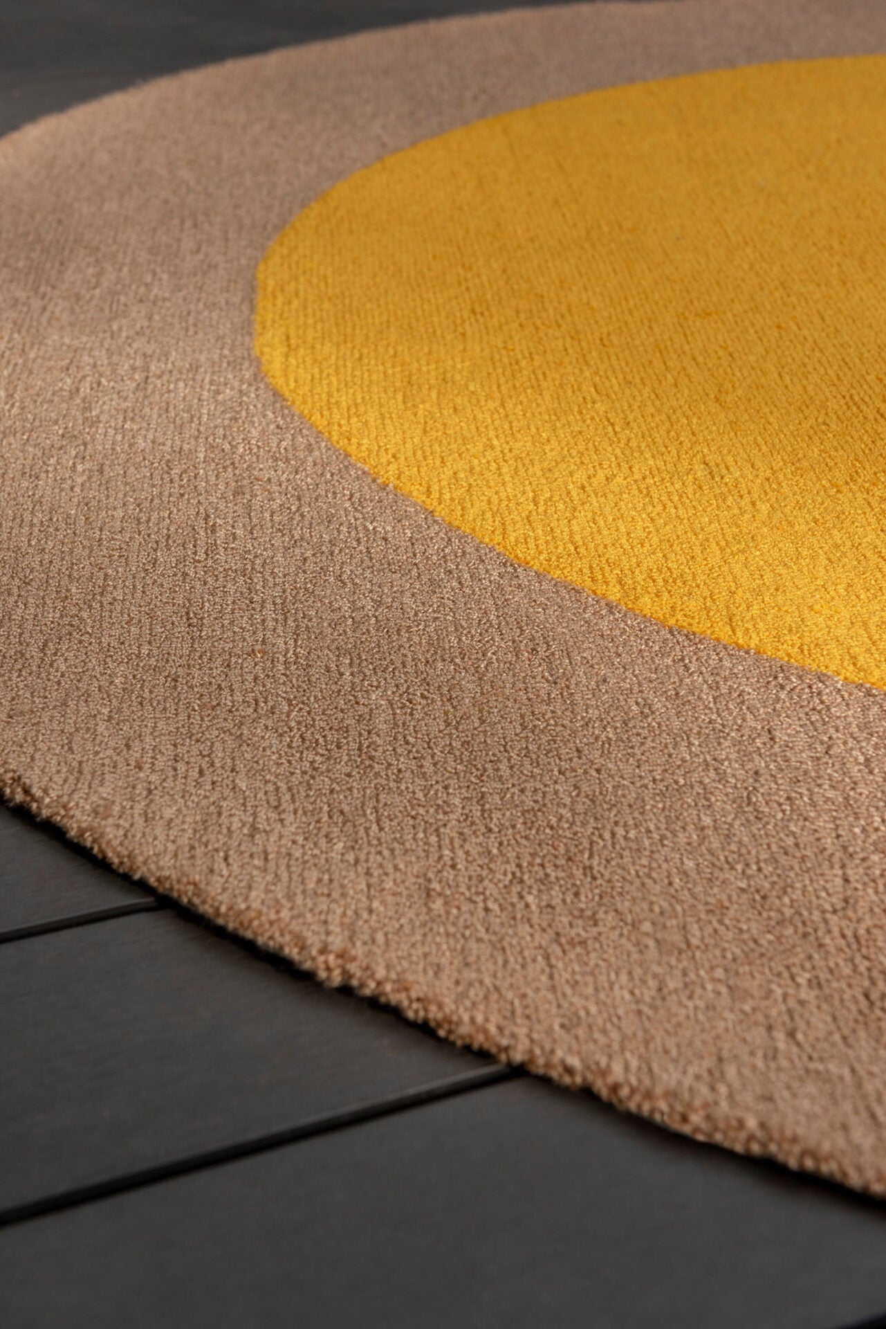 External rug Festival Round Yellow