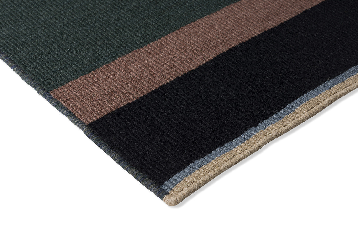 Artisan stack navy-green stack rug