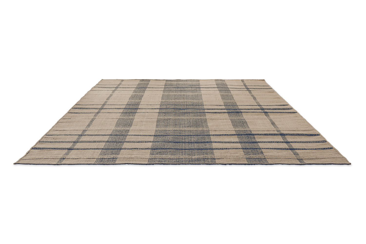 Outdoor rug Zona Block Stripe & Check Blue-Bega