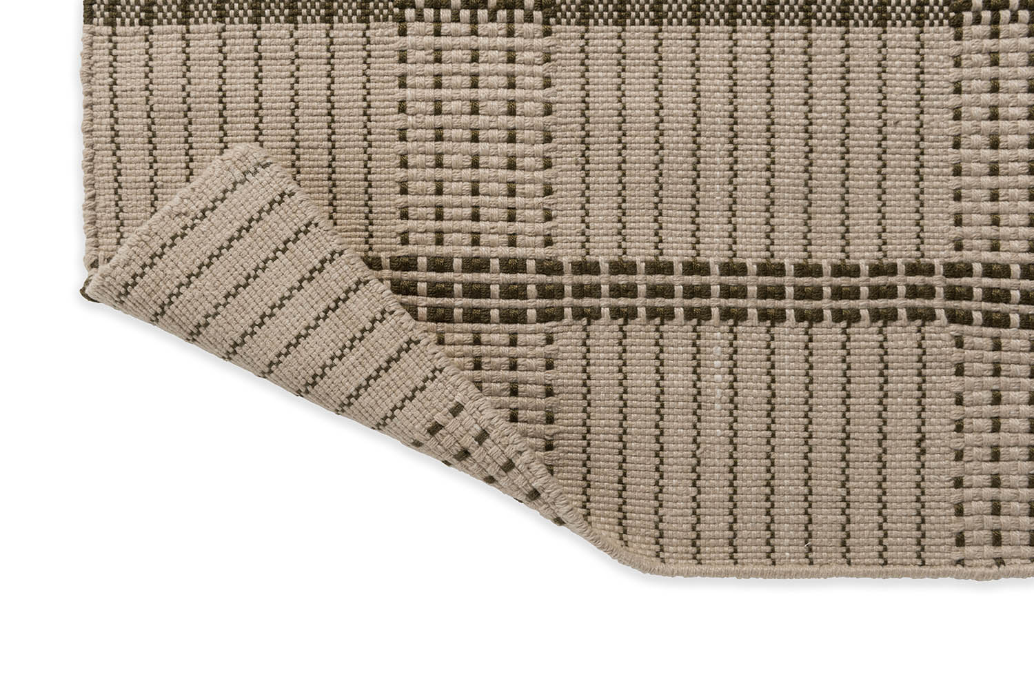 Outdoor rug of stitch beige-brown