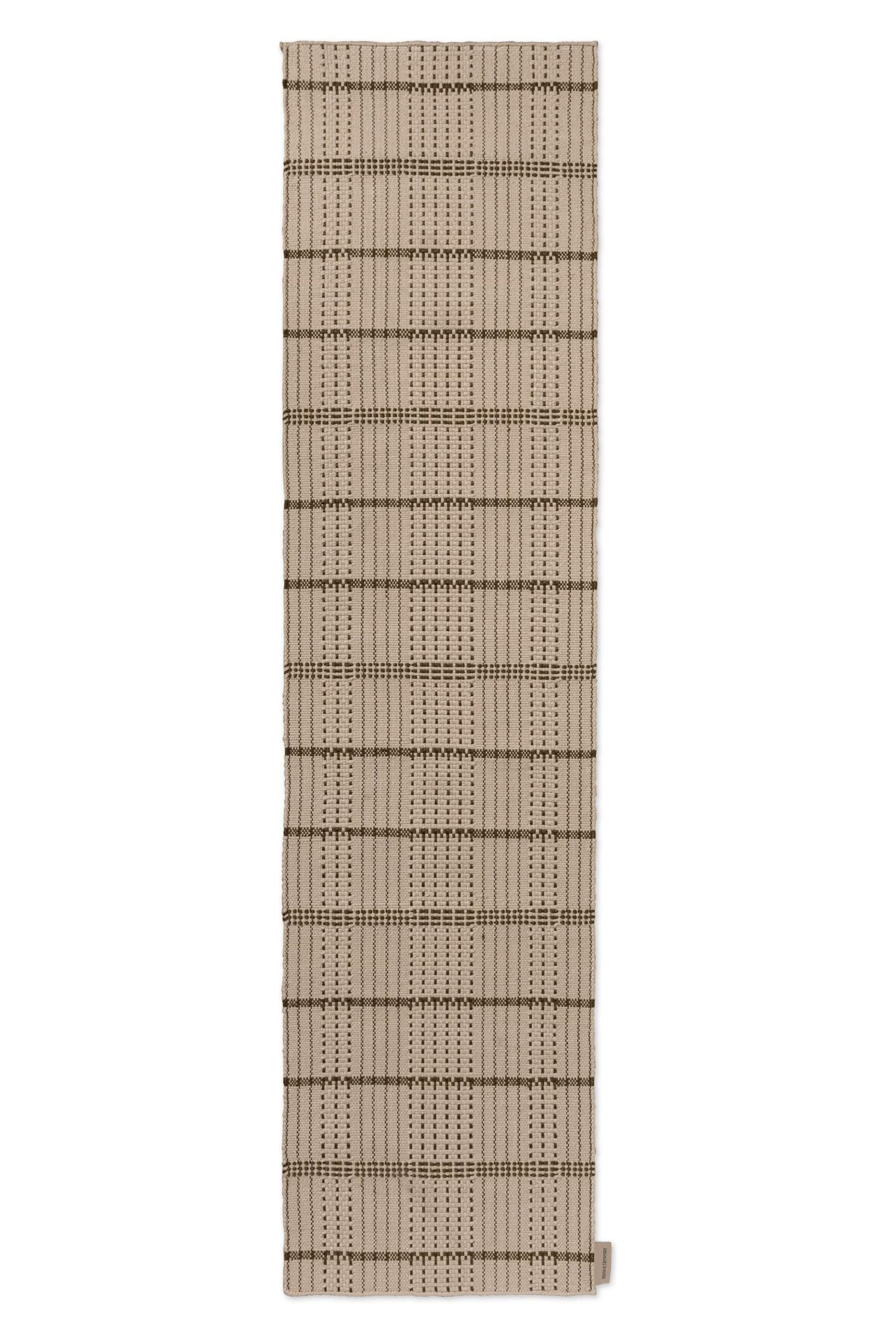 Outdoor rug of stitch beige-brown