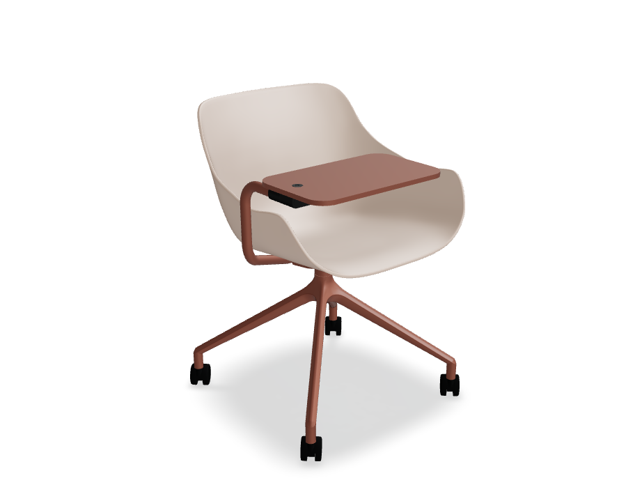 Swivel chair Baltic Basic aluminum base with wheels