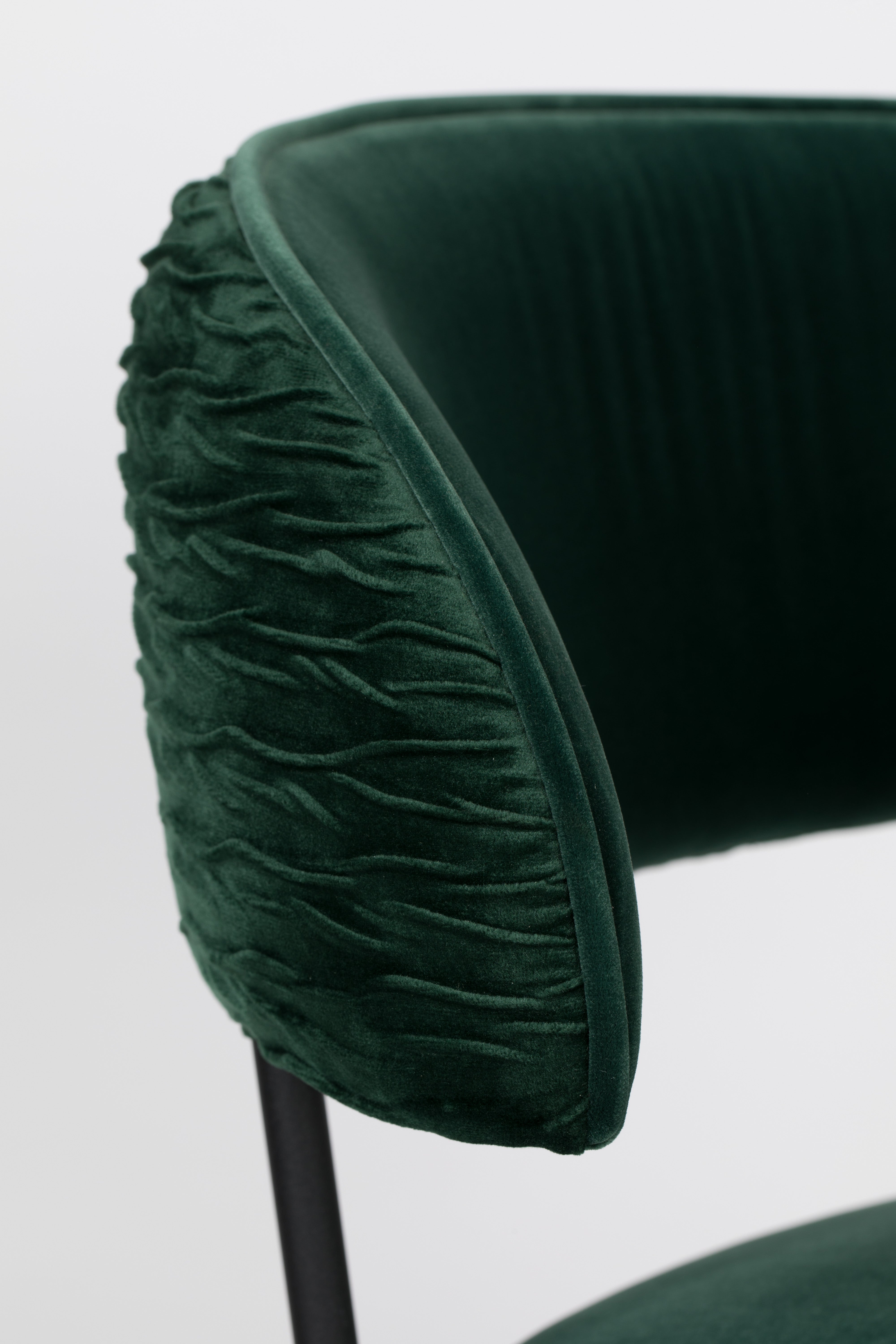THE WINNER TAKES IT ALL chair dark green with a black base