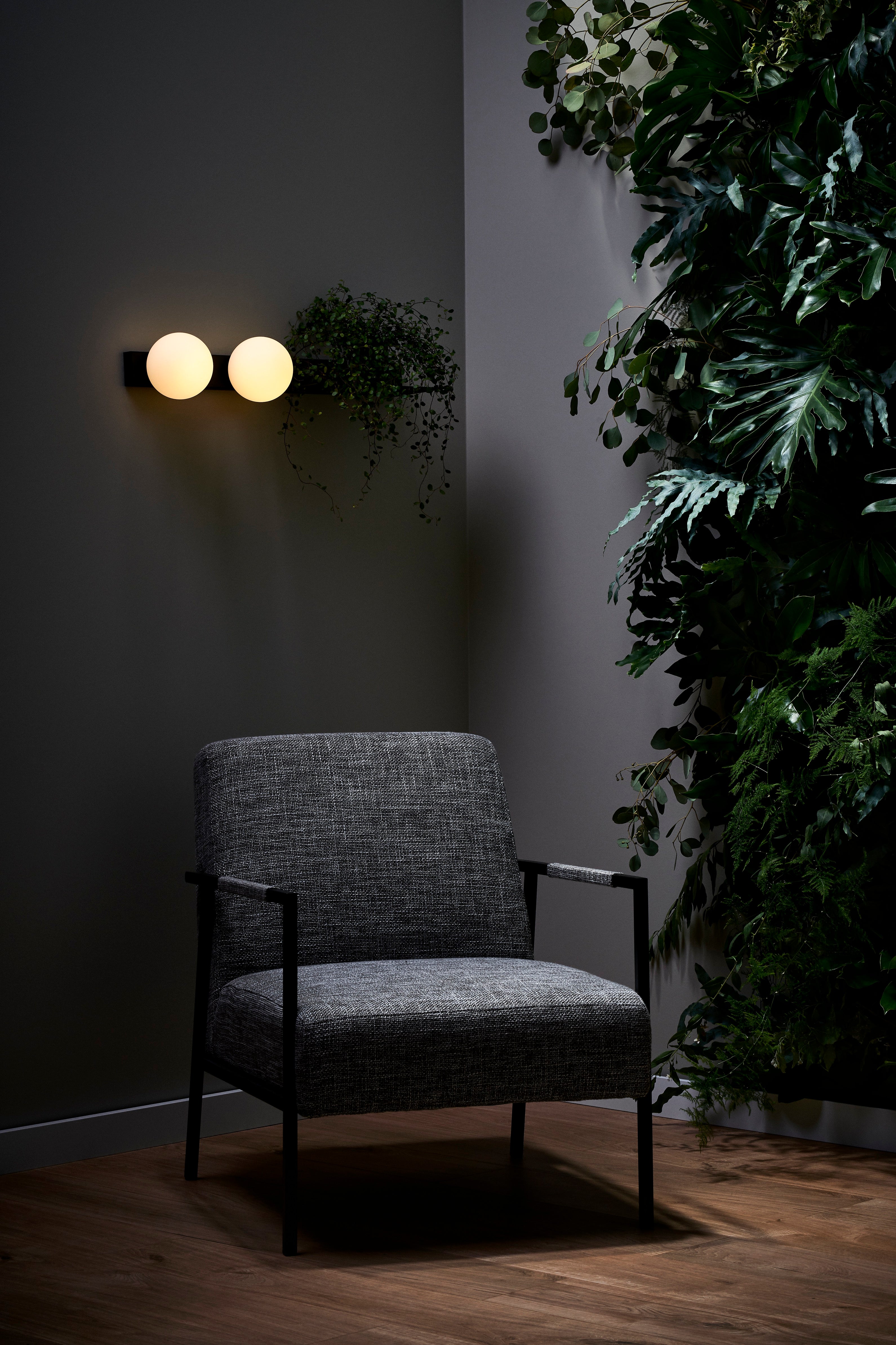Wandleuchte mit Regal BOTANICA DECO weiß