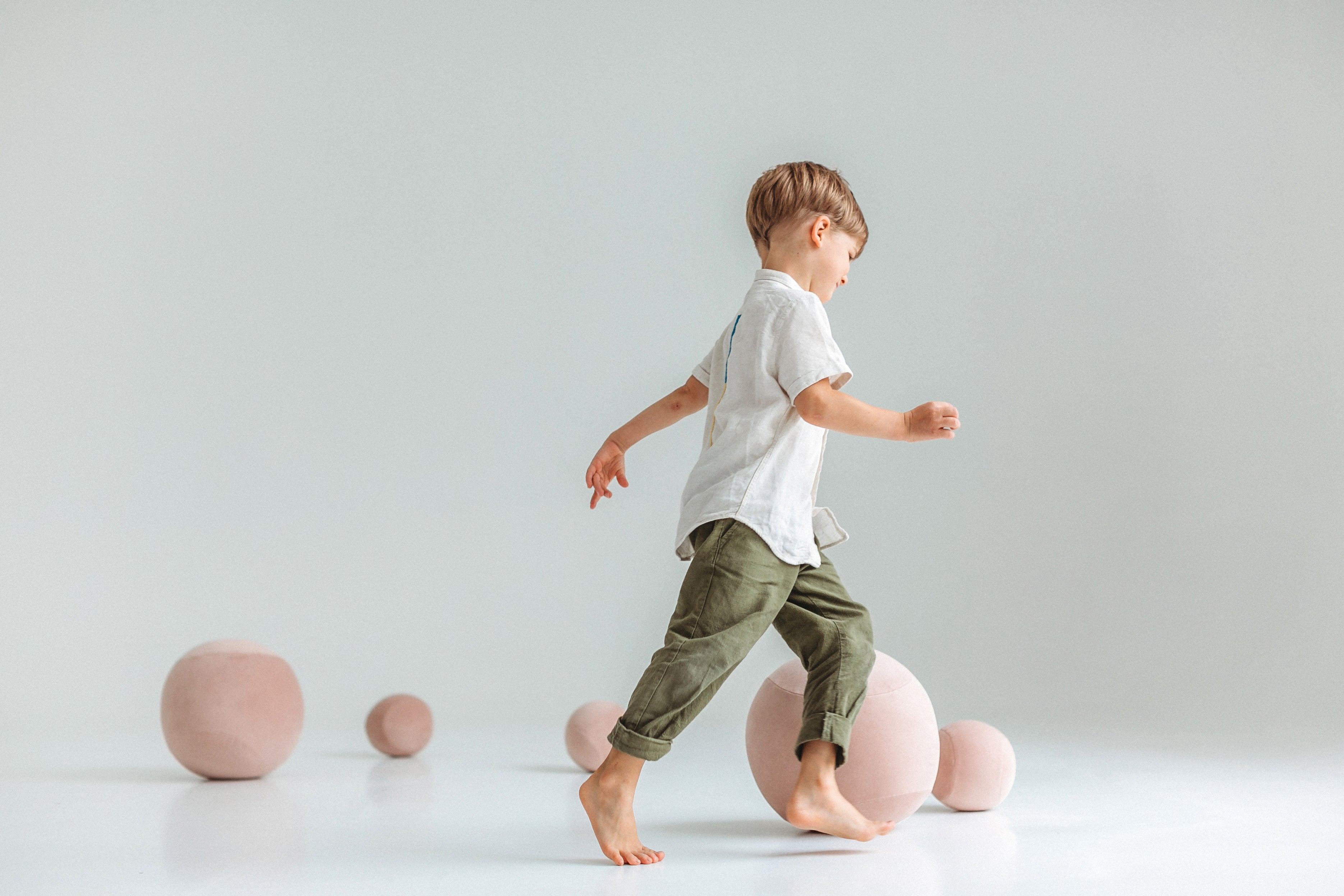 Upholstered Children's Pouf BABY SPHERIC