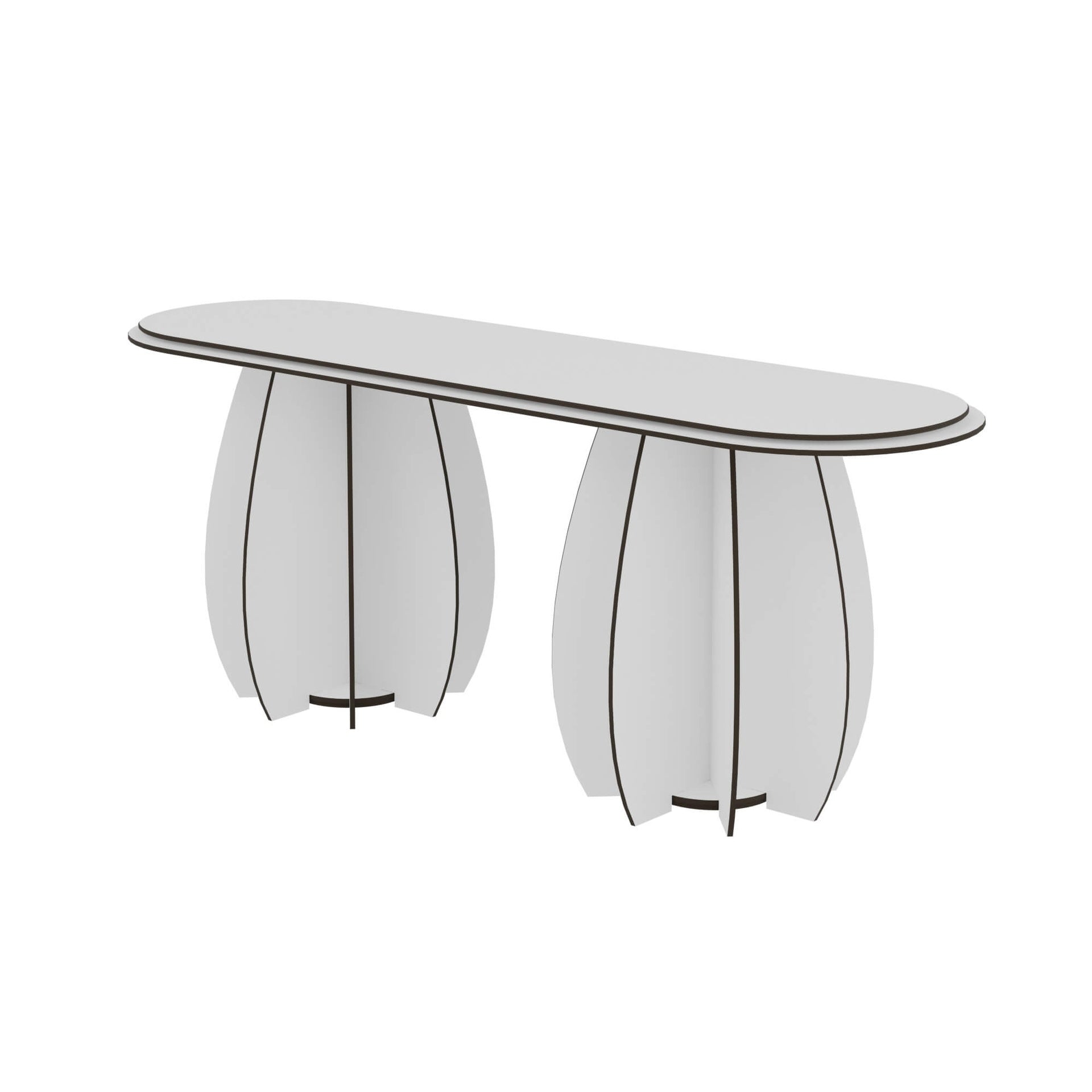 Outdoor bench for two GARDENIA white