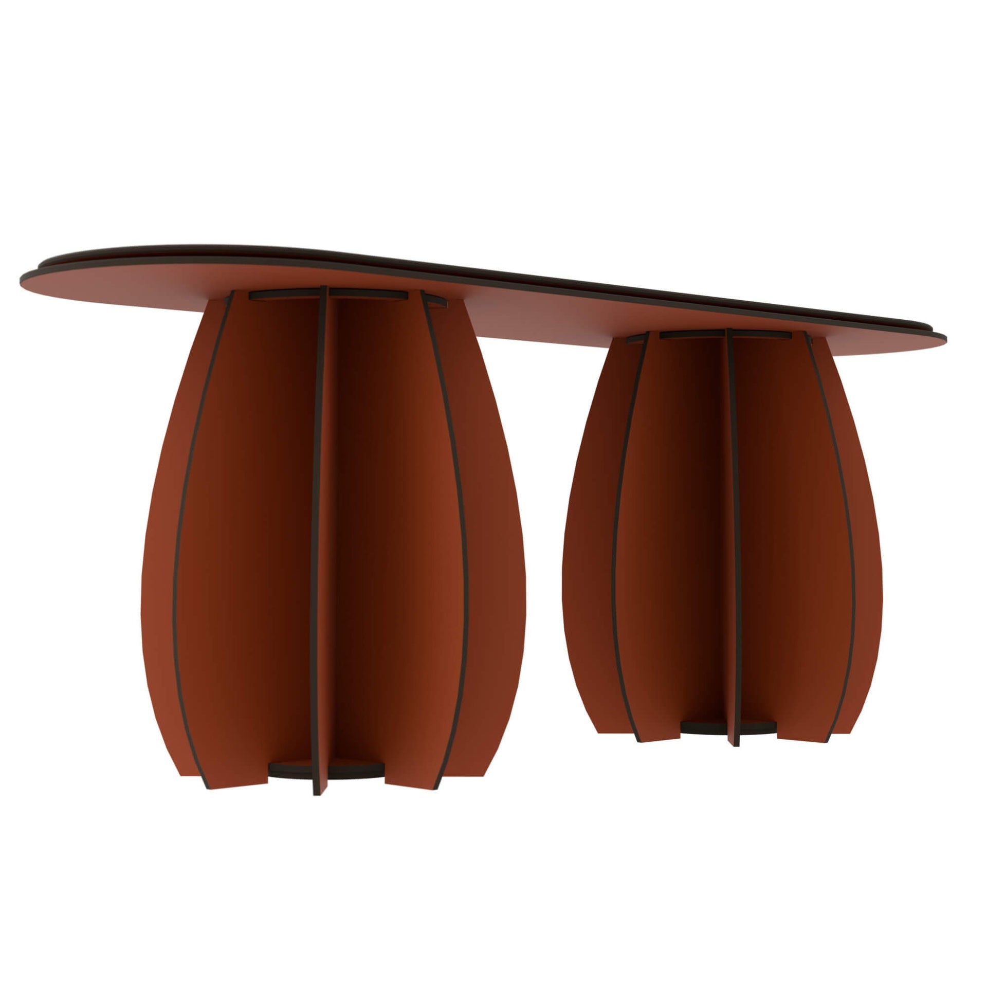 Garden Bench for Two - Brick Red