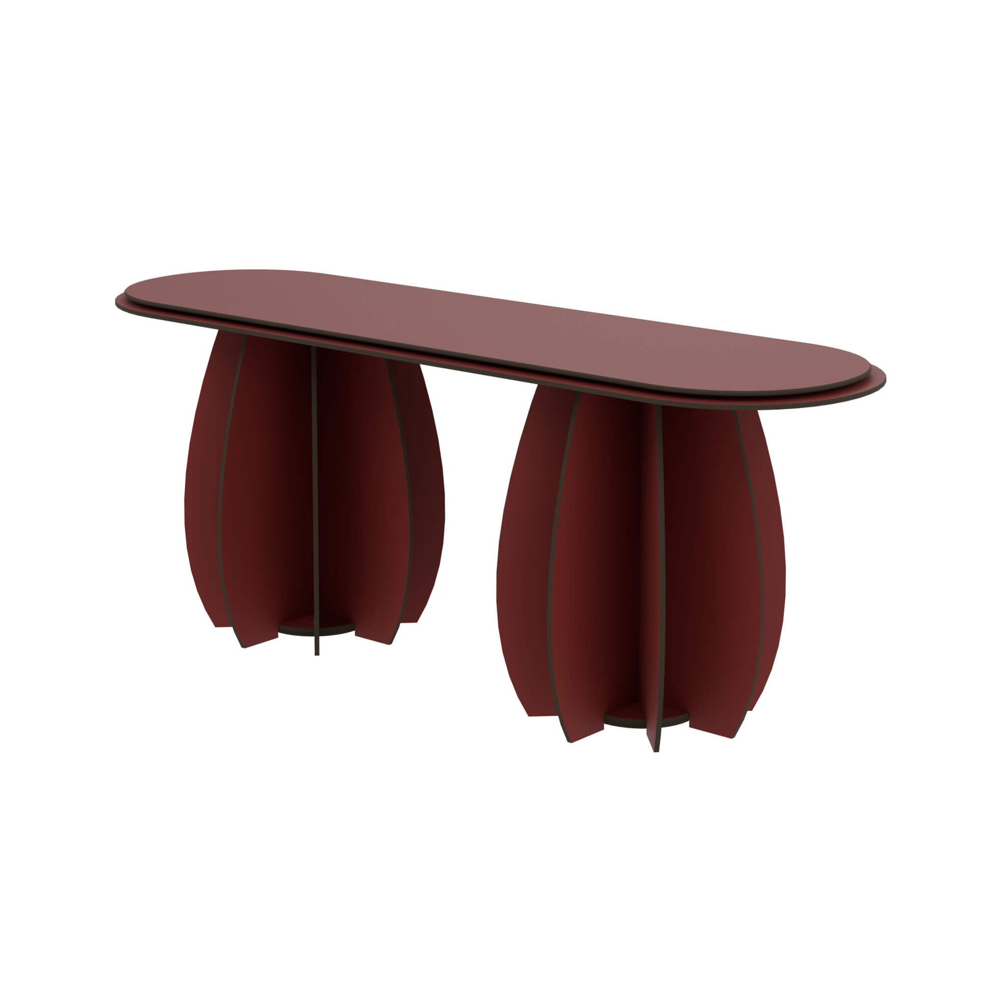 2-Seater Outdoor Bench GARDENIA Red