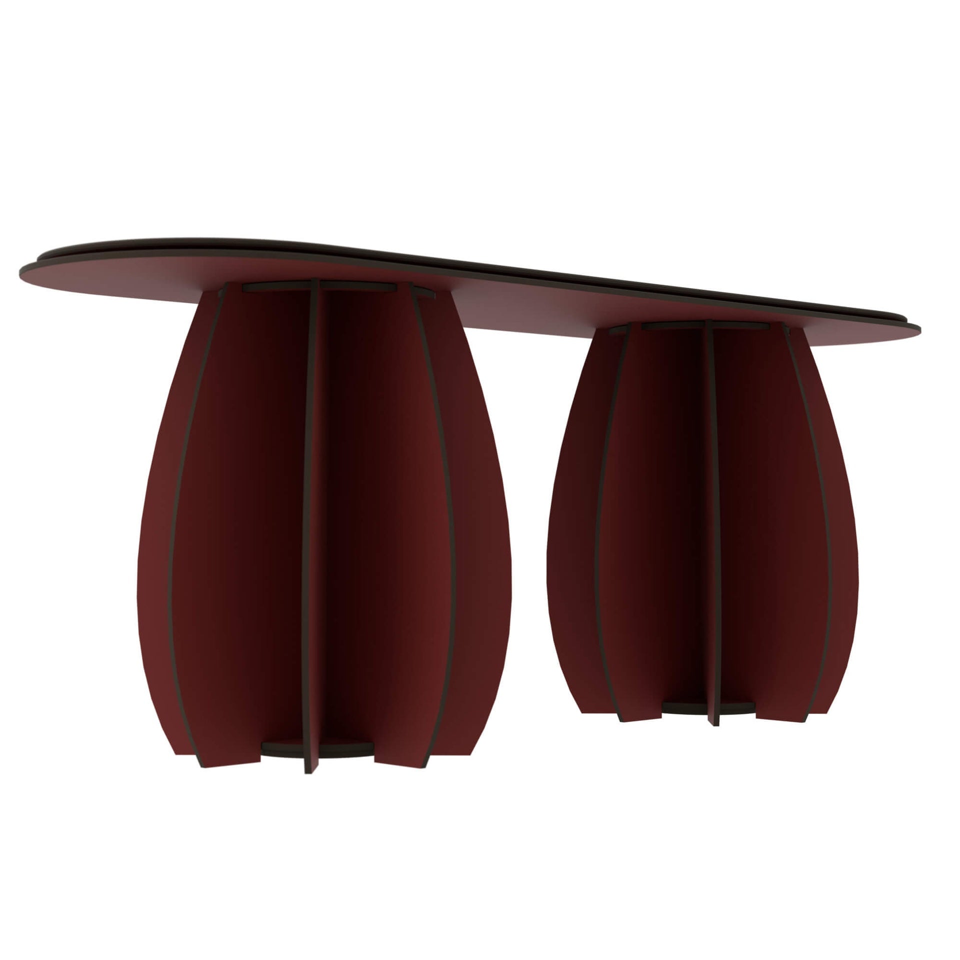 2-Seater Outdoor Bench GARDENIA Red