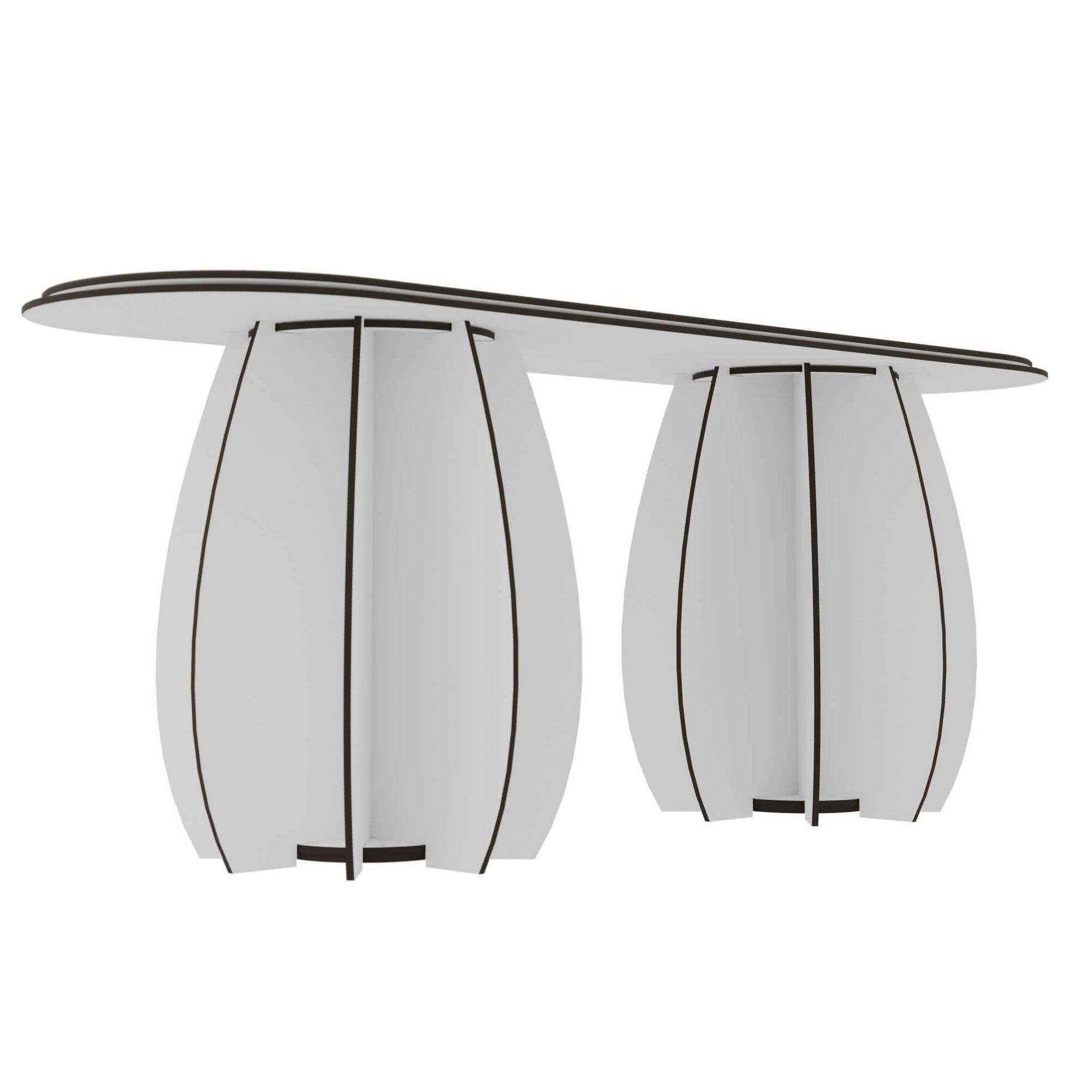 Outdoor bench for two GARDENIA white