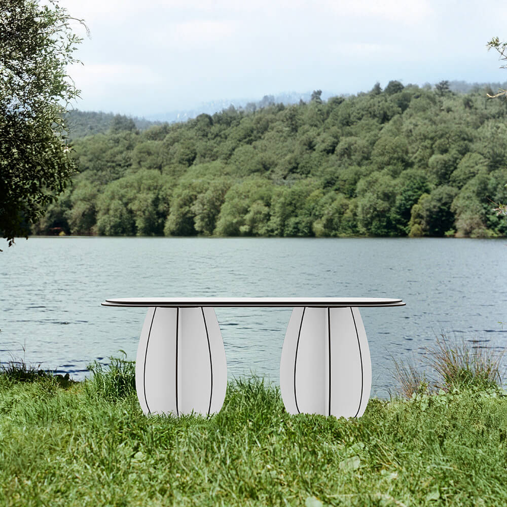 2-Seater Outdoor Bench GARDENIA Beige