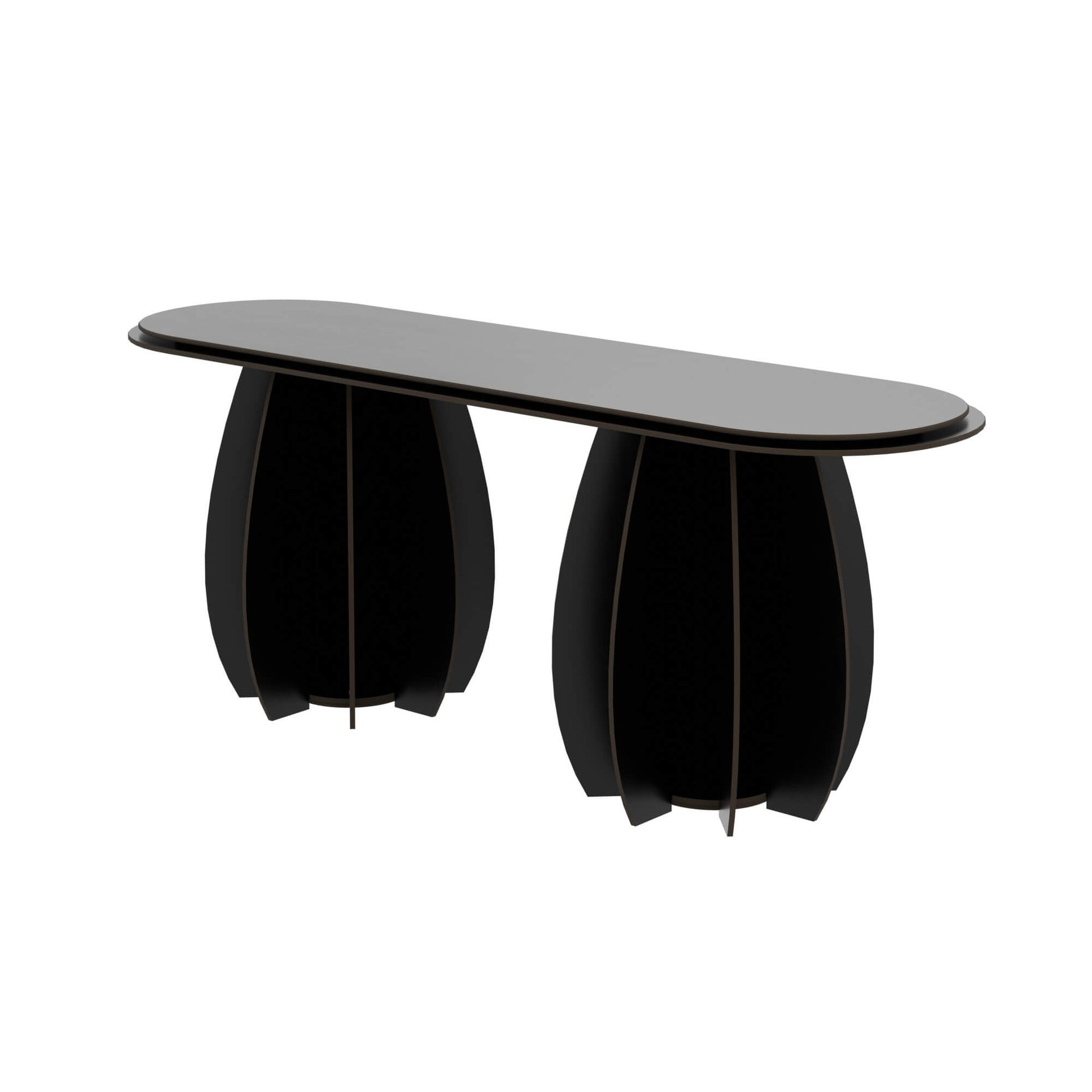 GARDENIA Black Outdoor Bench for Two