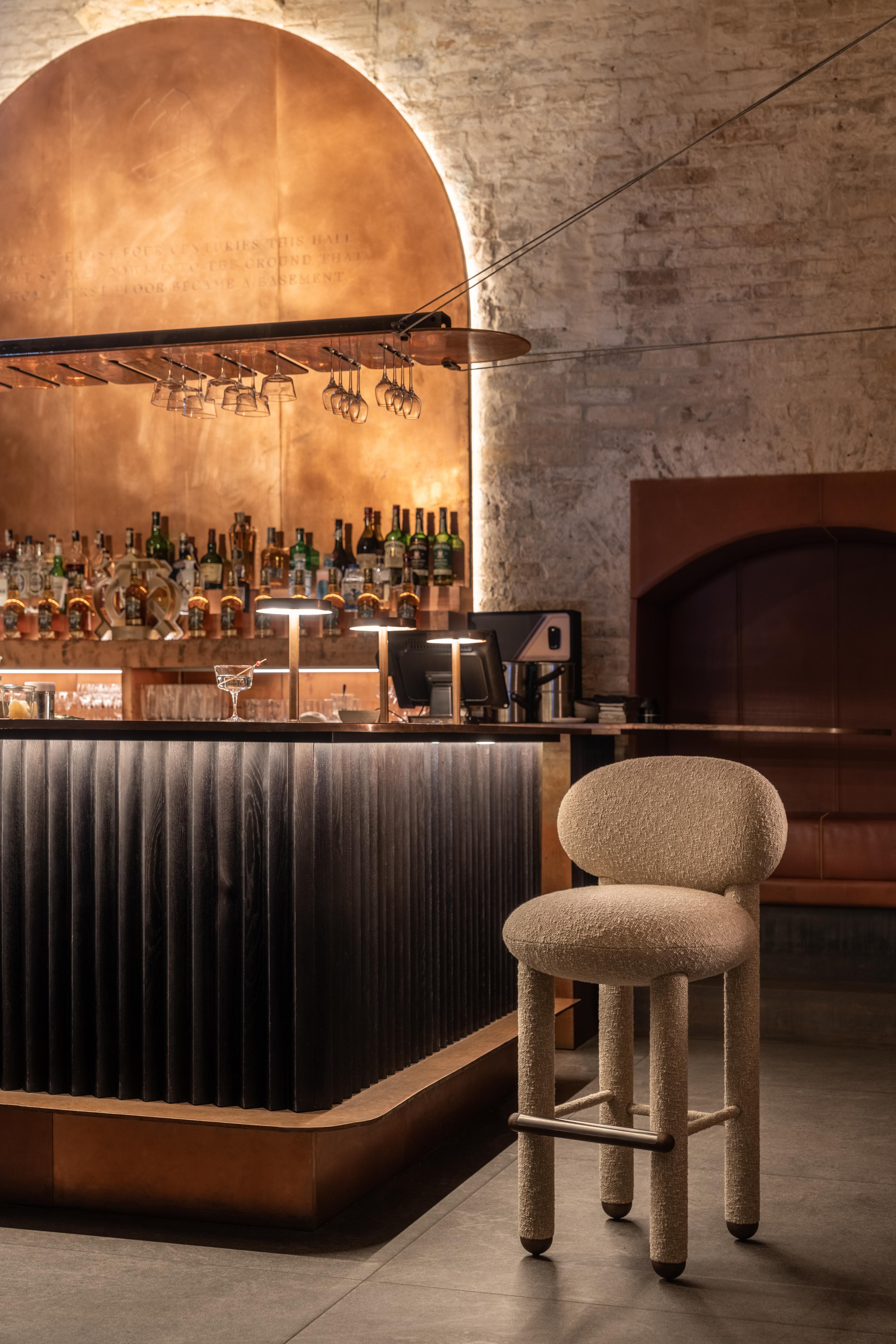 Upholstered FLOCK CS1 Bar Stool