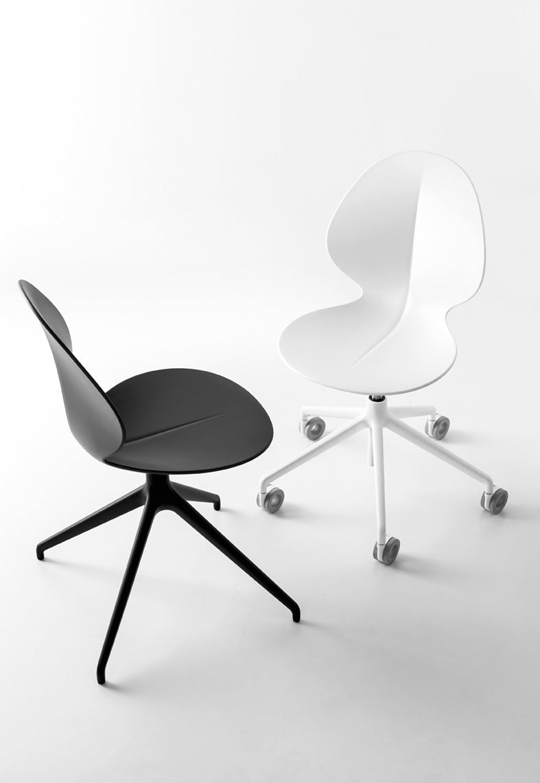 BASIL swivel chair gray leather