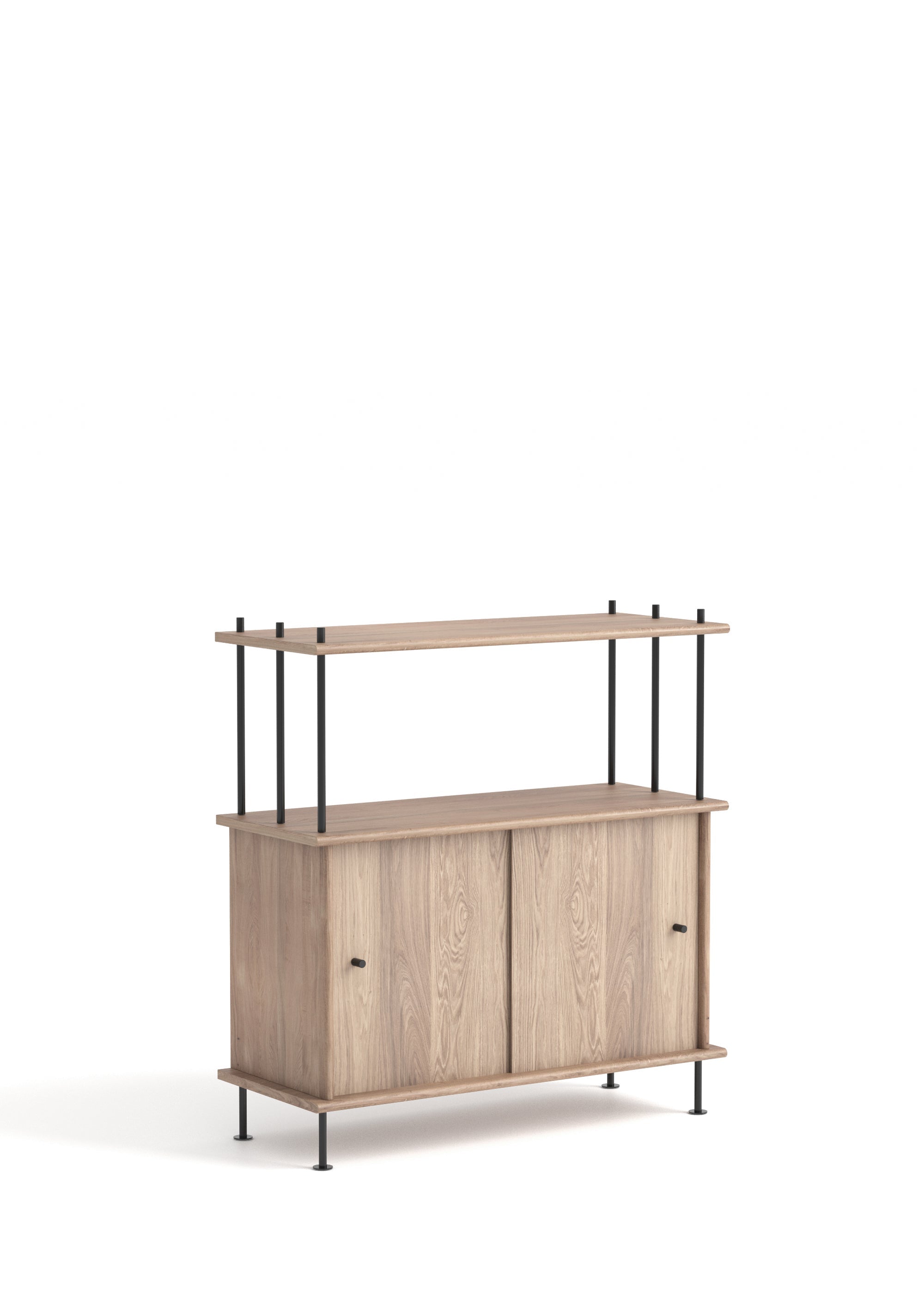BAVA Cabinet 100 Whitewashed Oak Wood