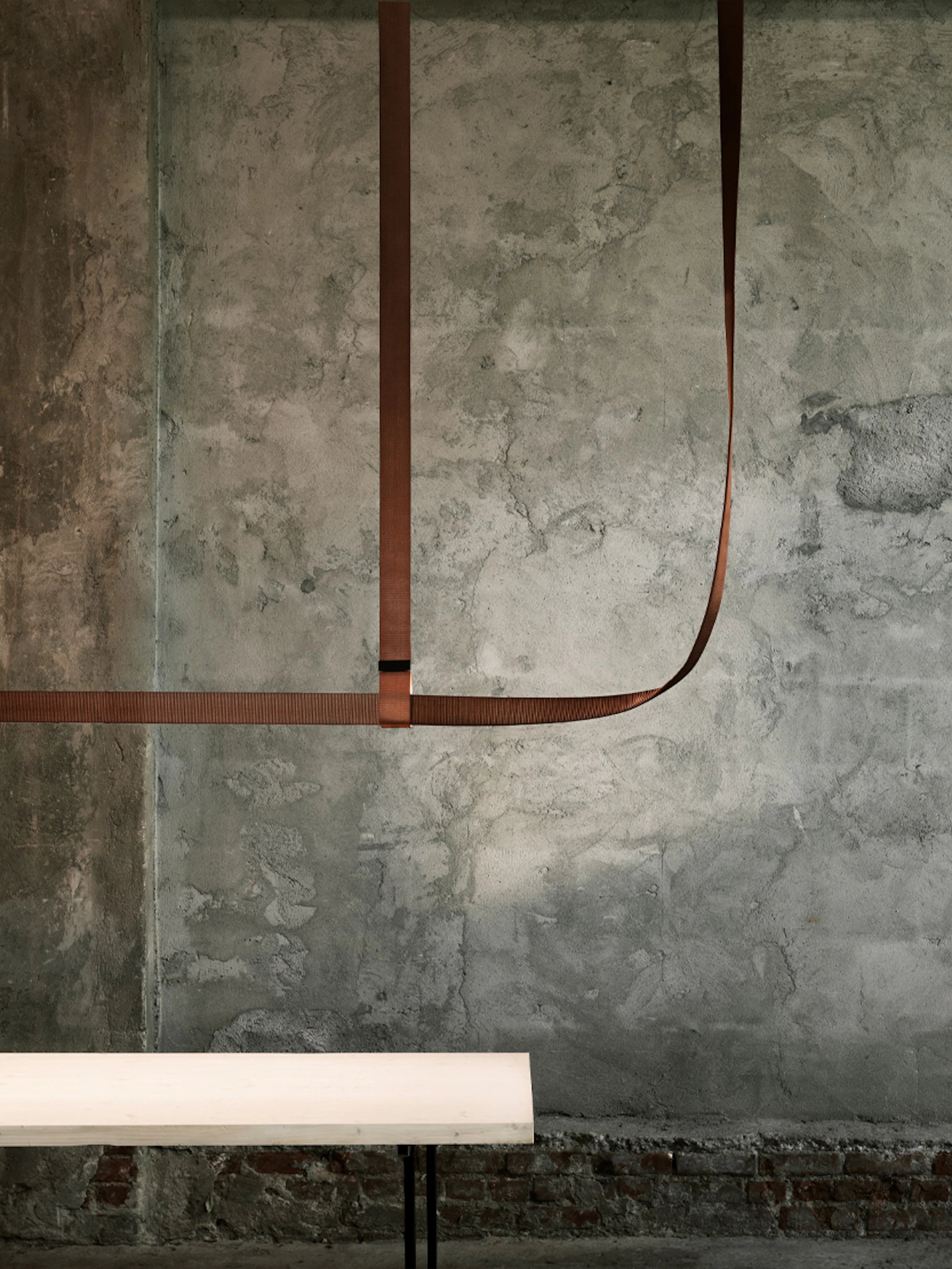 Pendelleuchte BELT braunes Leder